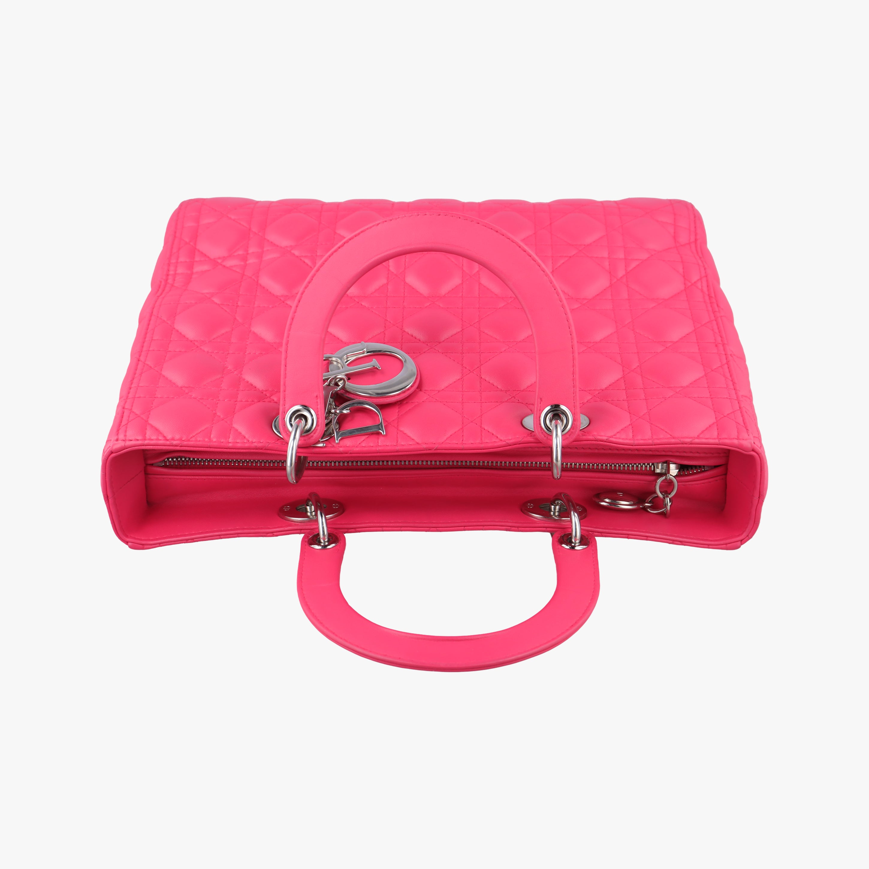 Pre-owned Christian Dior Lady Dior Rose lambskin  shoulderbag | stylenewstar