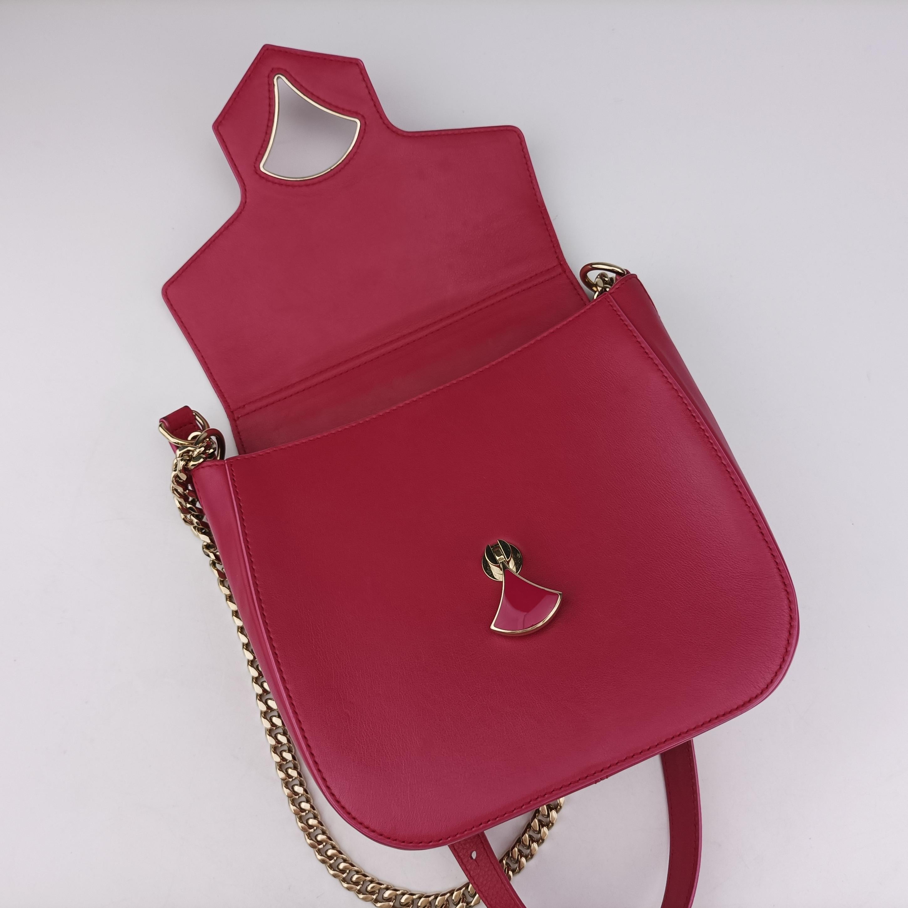 Pre-owned Bvlgari Divas' Dream Rose leather  shoulderbag | stylenewstar