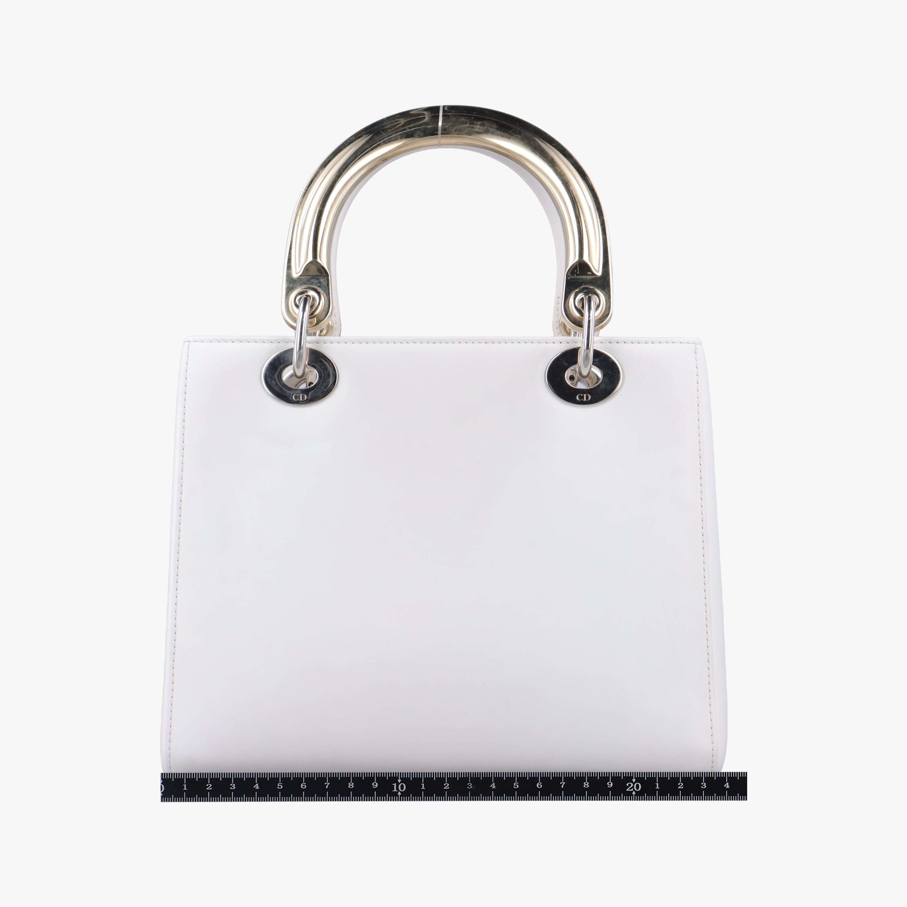 Pre-owned Christian Dior Lady Dior White×Multicolour Leather  shoulderbag | stylenewstar