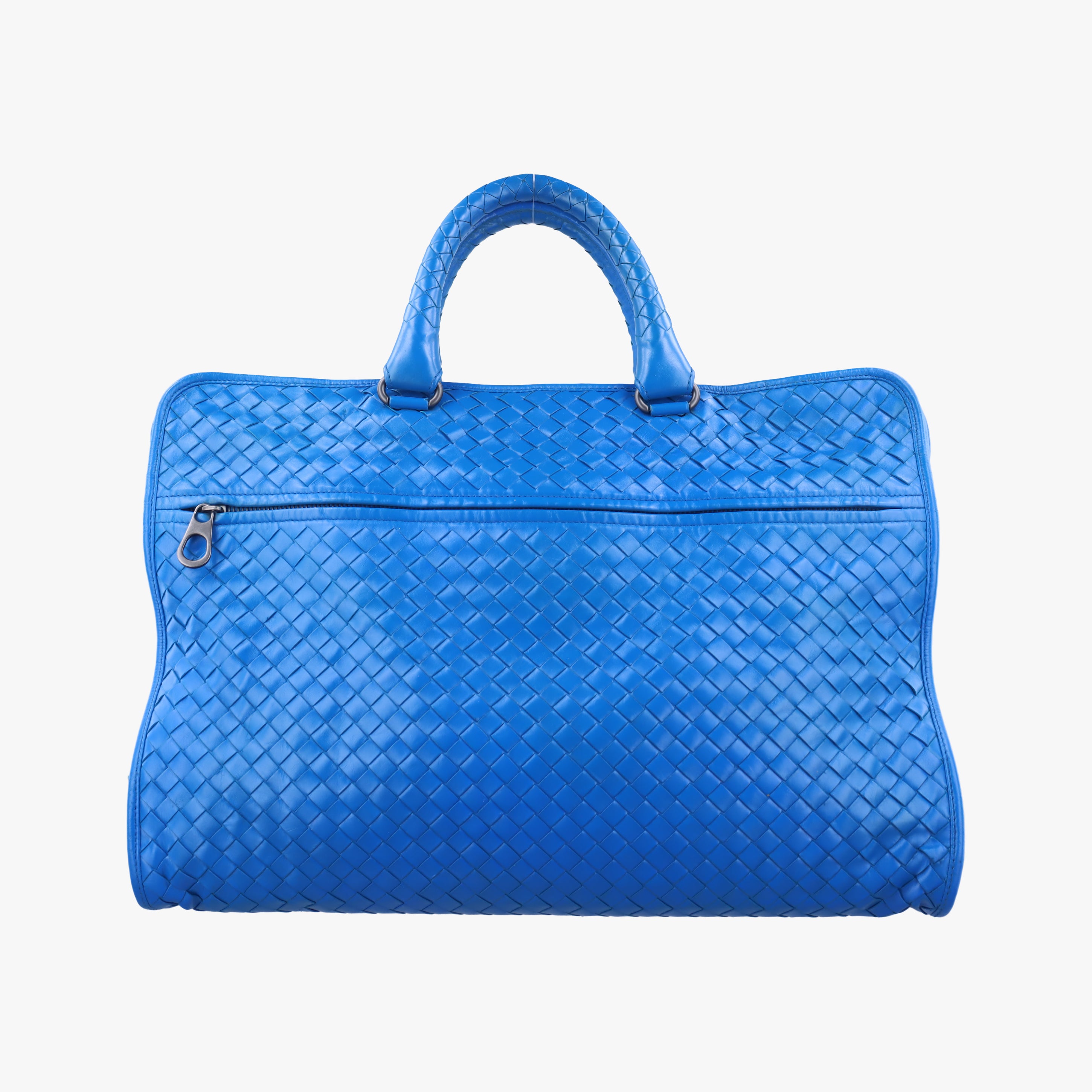 Secondhand Bottega Veneta Intrecciato Blue lambskin  handbag | stylenewstar