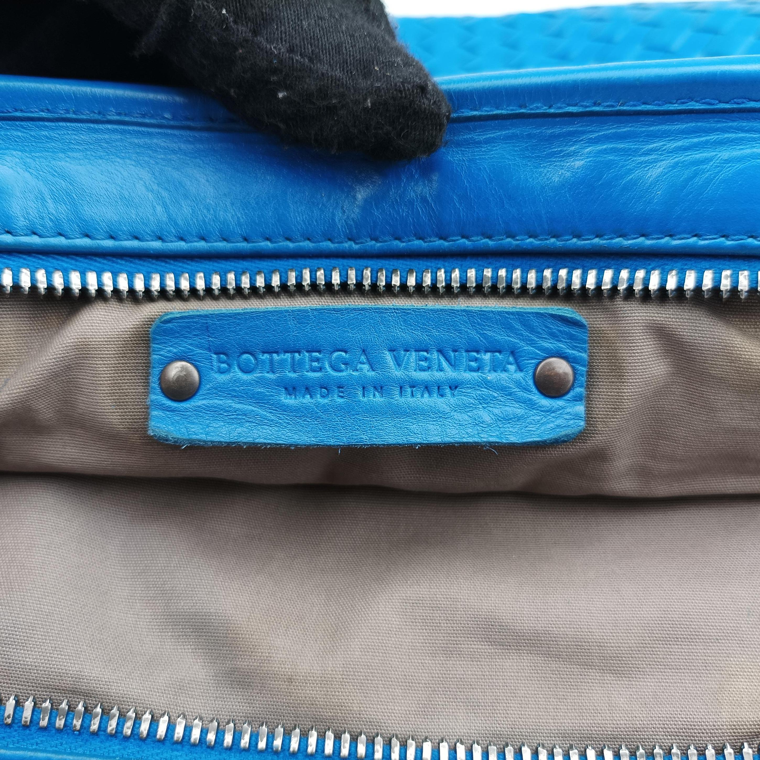 Secondhand Bottega Veneta Intrecciato Blue lambskin  handbag | stylenewstar