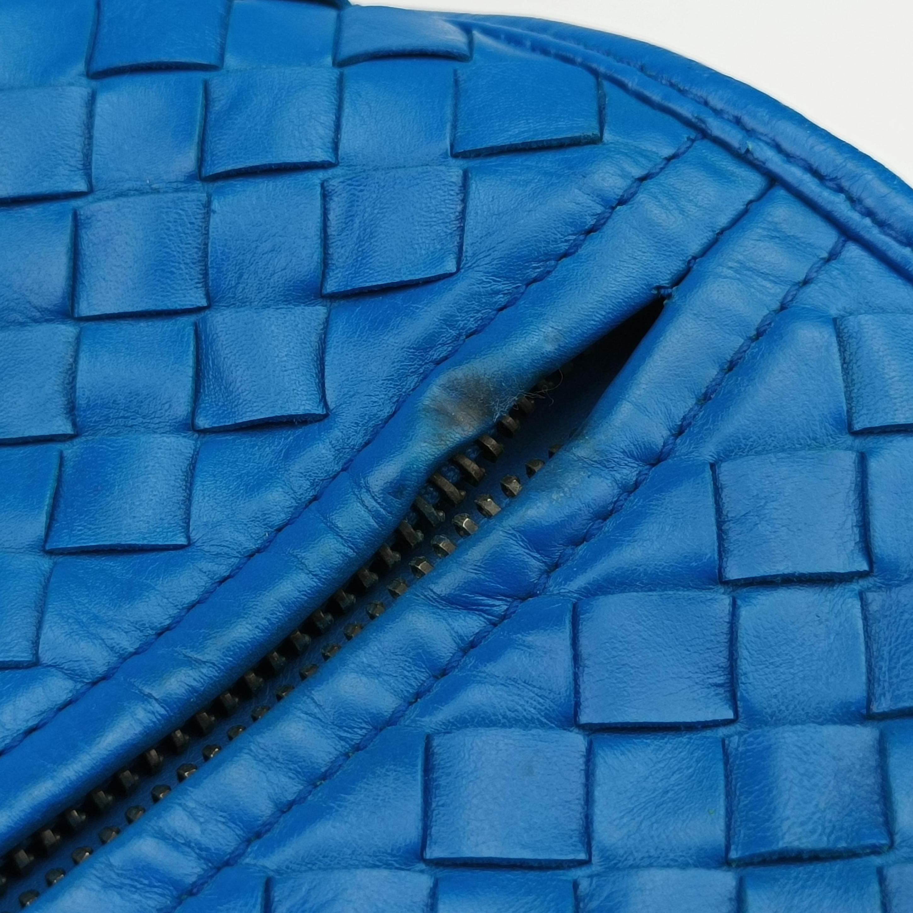 Secondhand Bottega Veneta Intrecciato Blue lambskin  handbag | stylenewstar