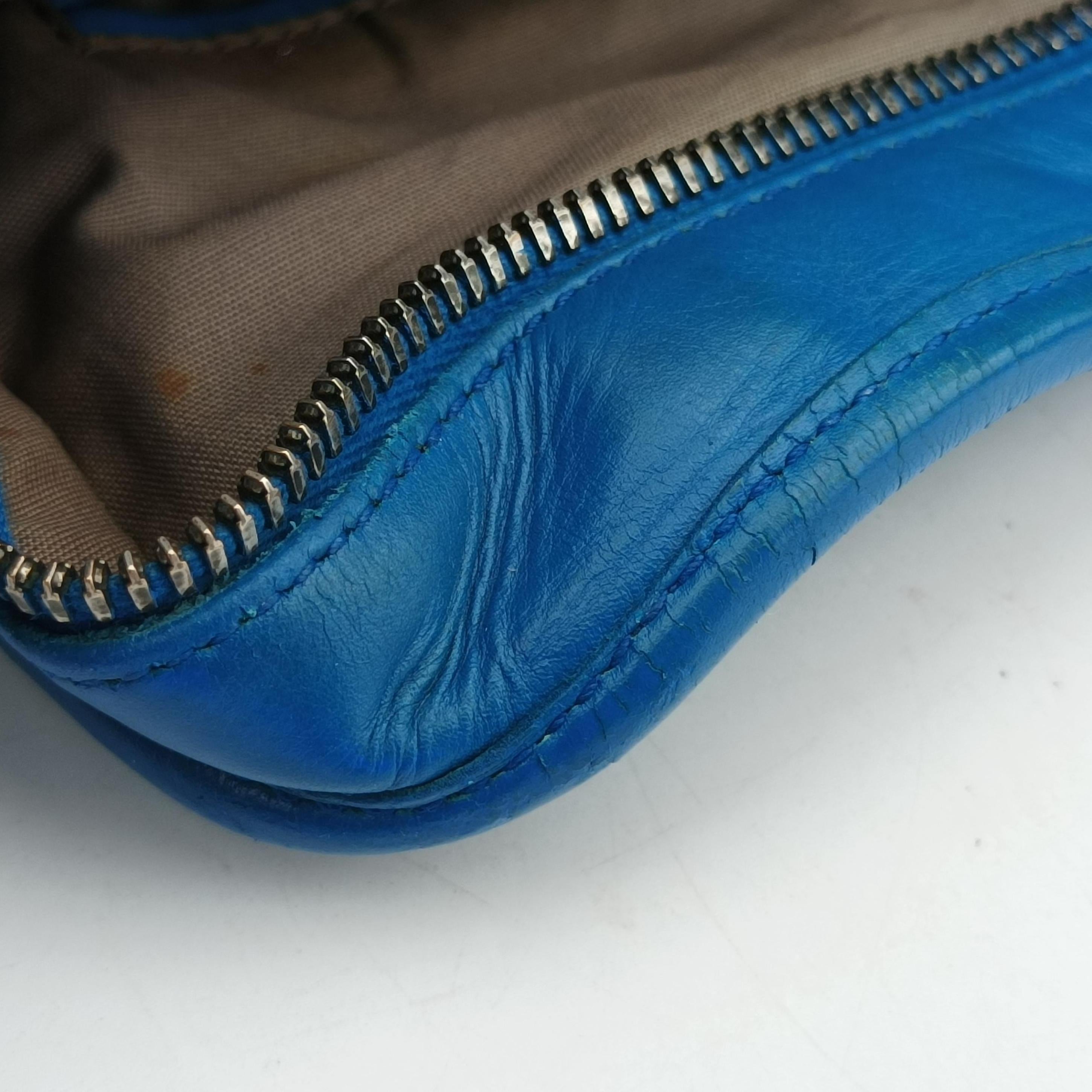 Secondhand Bottega Veneta Intrecciato Blue lambskin  handbag | stylenewstar