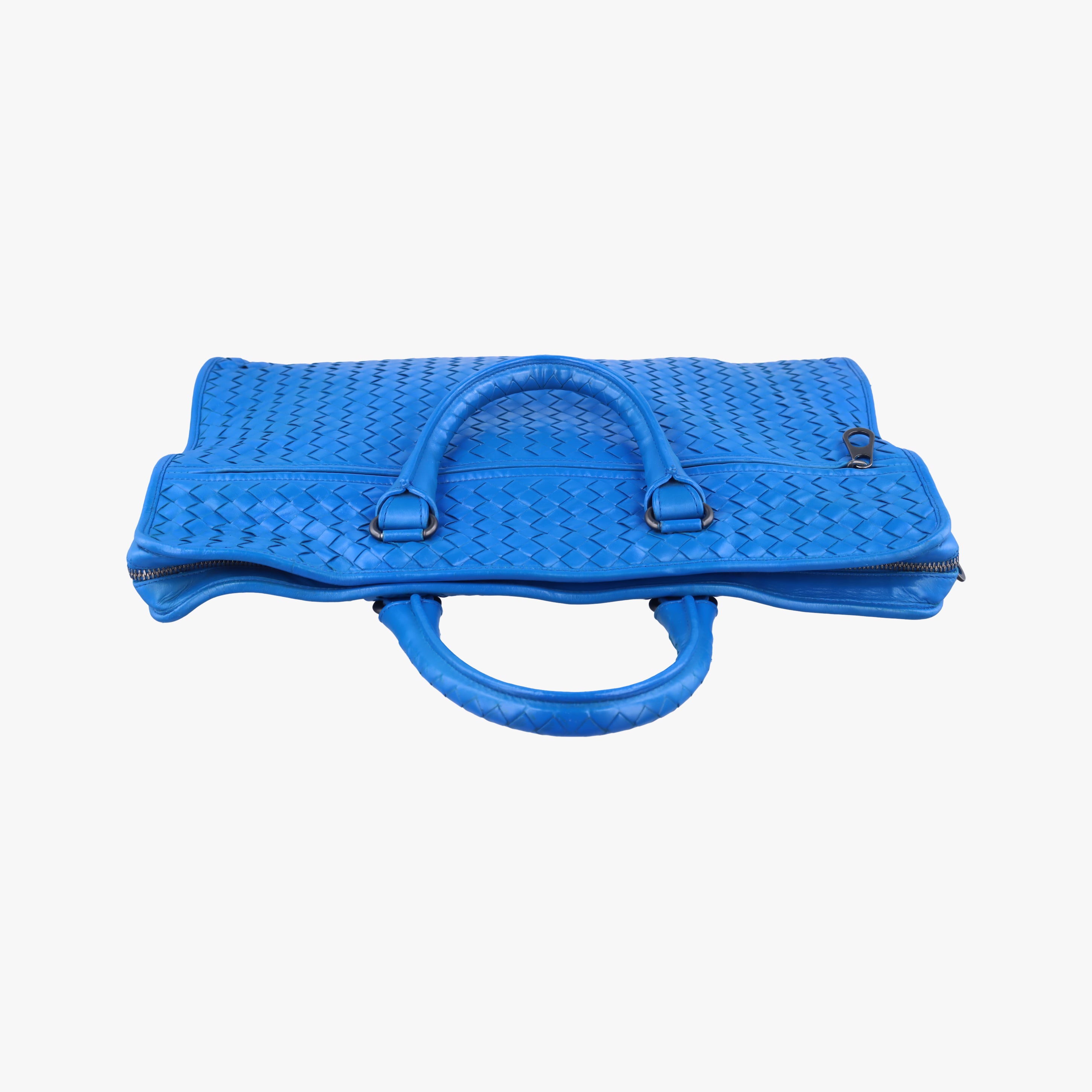 Secondhand Bottega Veneta Intrecciato Blue lambskin  handbag | stylenewstar