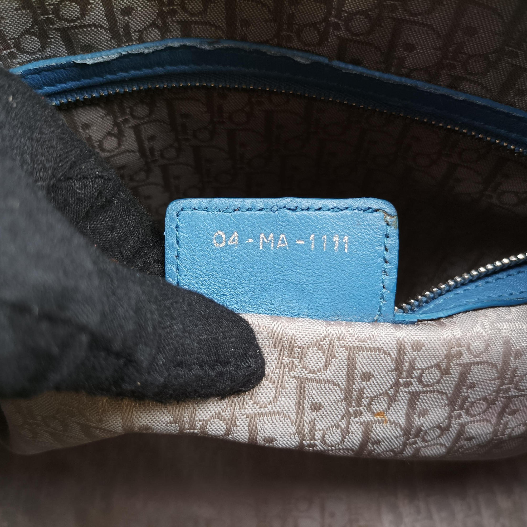 Pre-owned Christian Dior Lady Dior Blue lambskin  handbag | stylenewstar