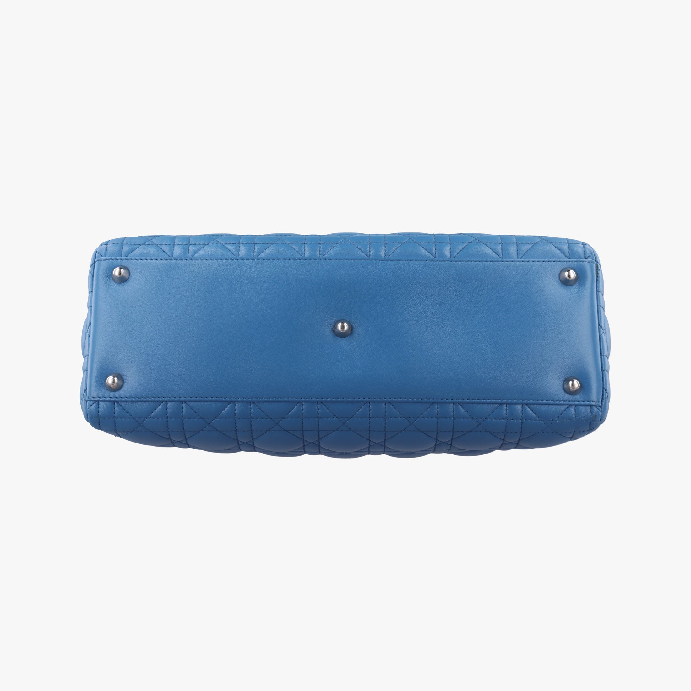 Pre-owned Christian Dior Lady Dior Blue lambskin  handbag | stylenewstar