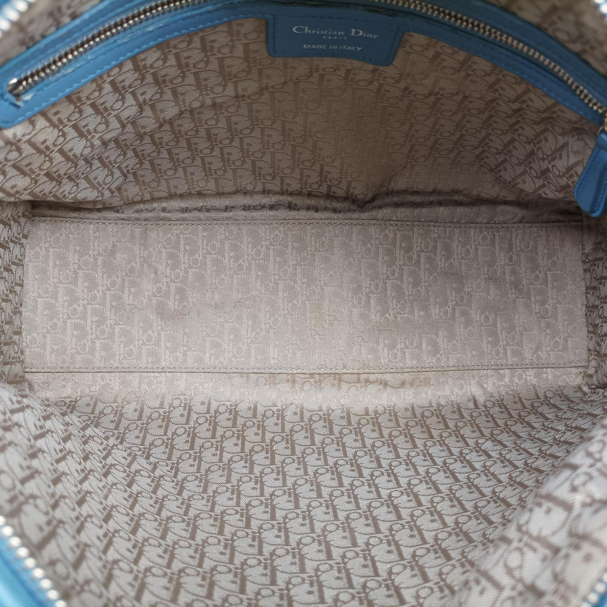Pre-owned Christian Dior Lady Dior Blue lambskin  handbag | stylenewstar