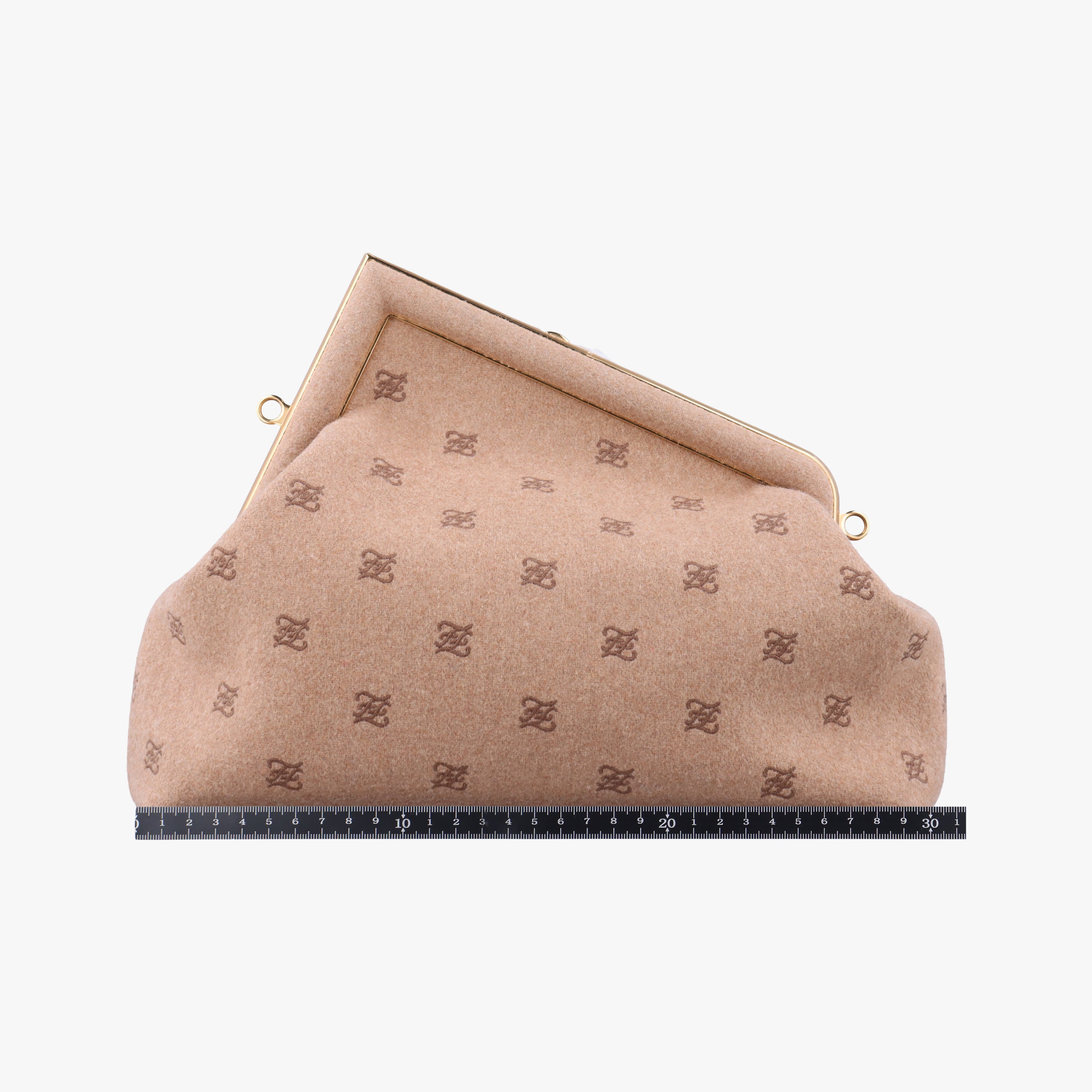 Secondhand Fendi First Beige Flannel  Wool 8BP127 shoulderbag | stylenewstar