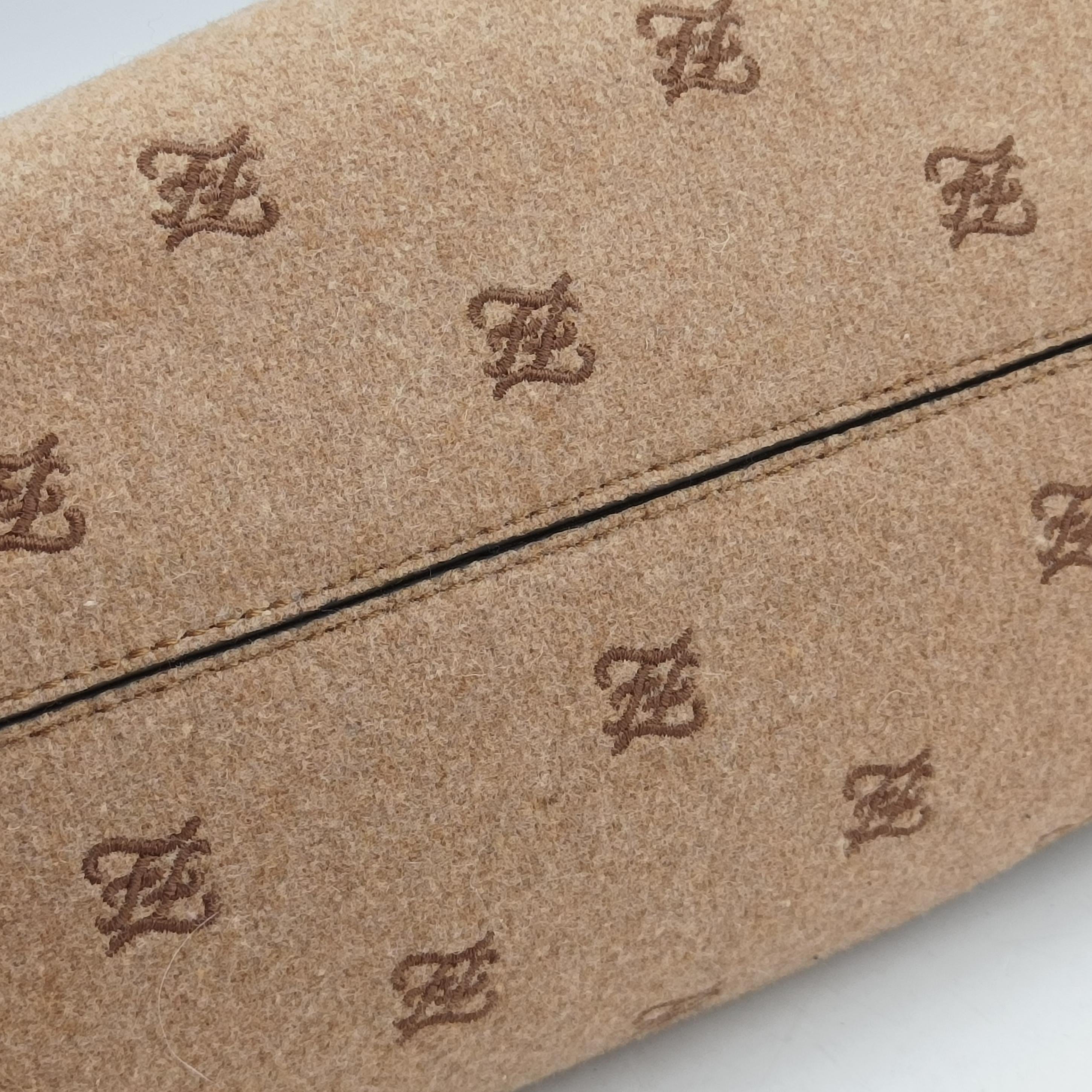 Secondhand Fendi First Beige Flannel  Wool 8BP127 shoulderbag | stylenewstar