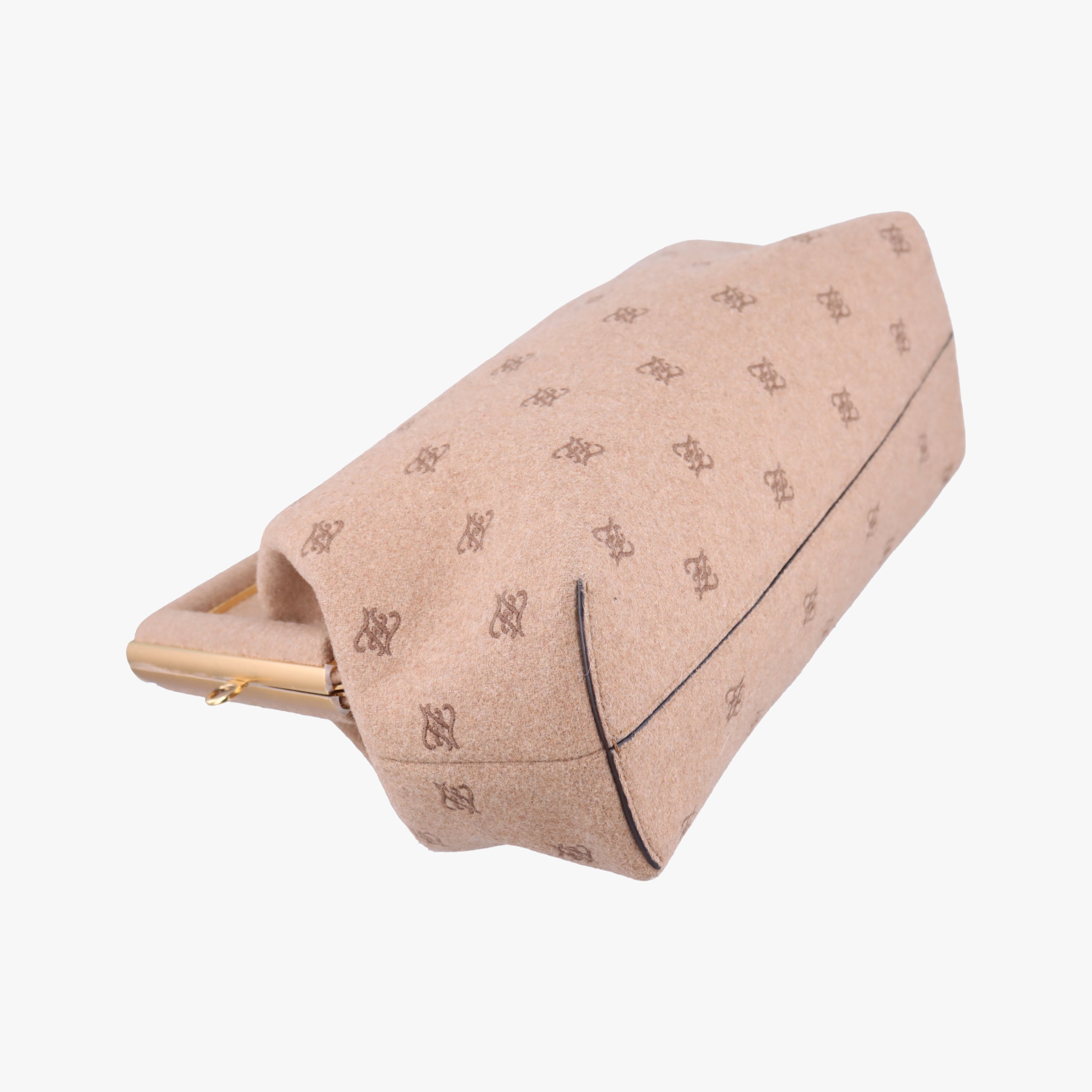 Secondhand Fendi First Beige Flannel  Wool 8BP127 shoulderbag | stylenewstar