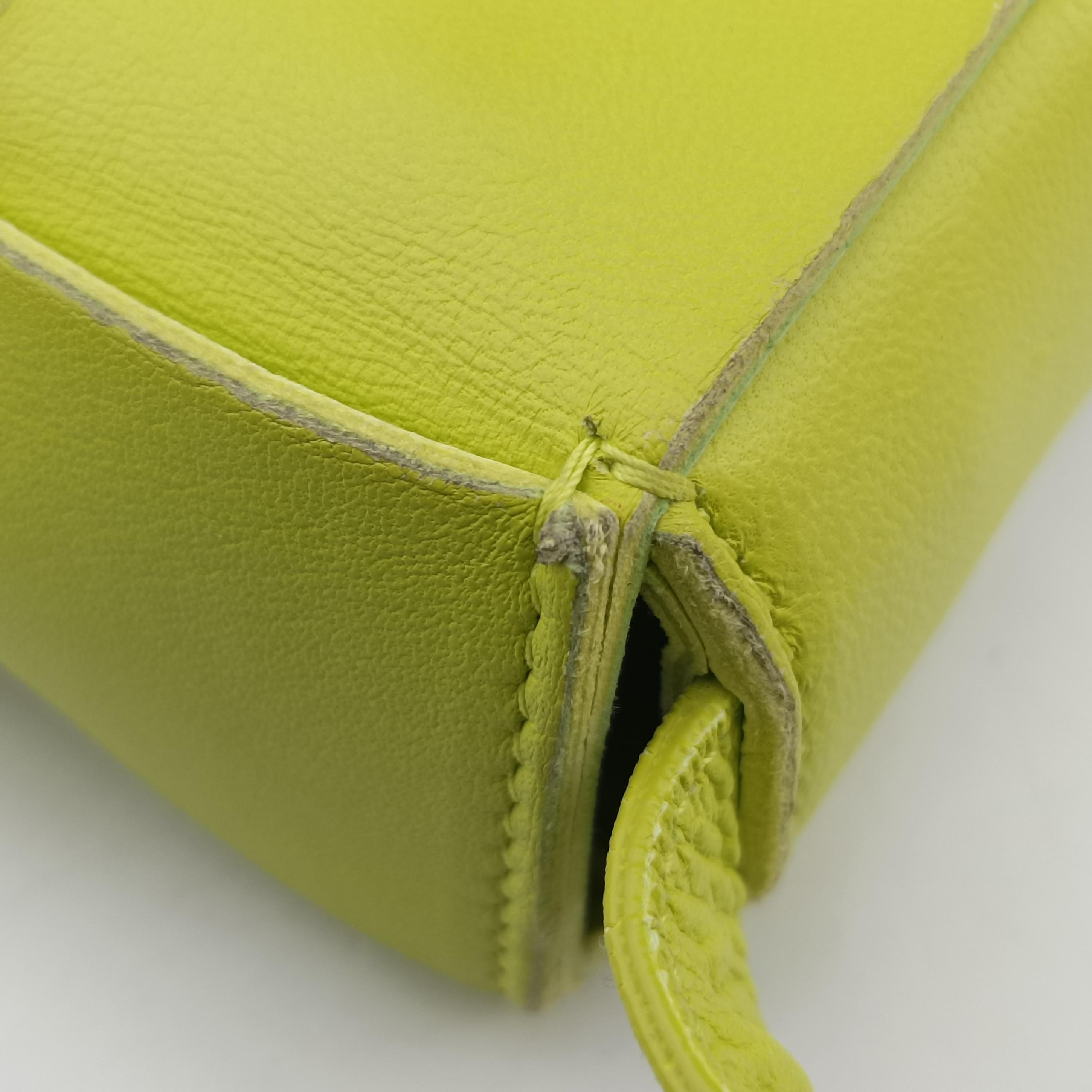 Pre-owned Bottega Veneta cassette yellow lambskin  shoulderbag | stylenewstar