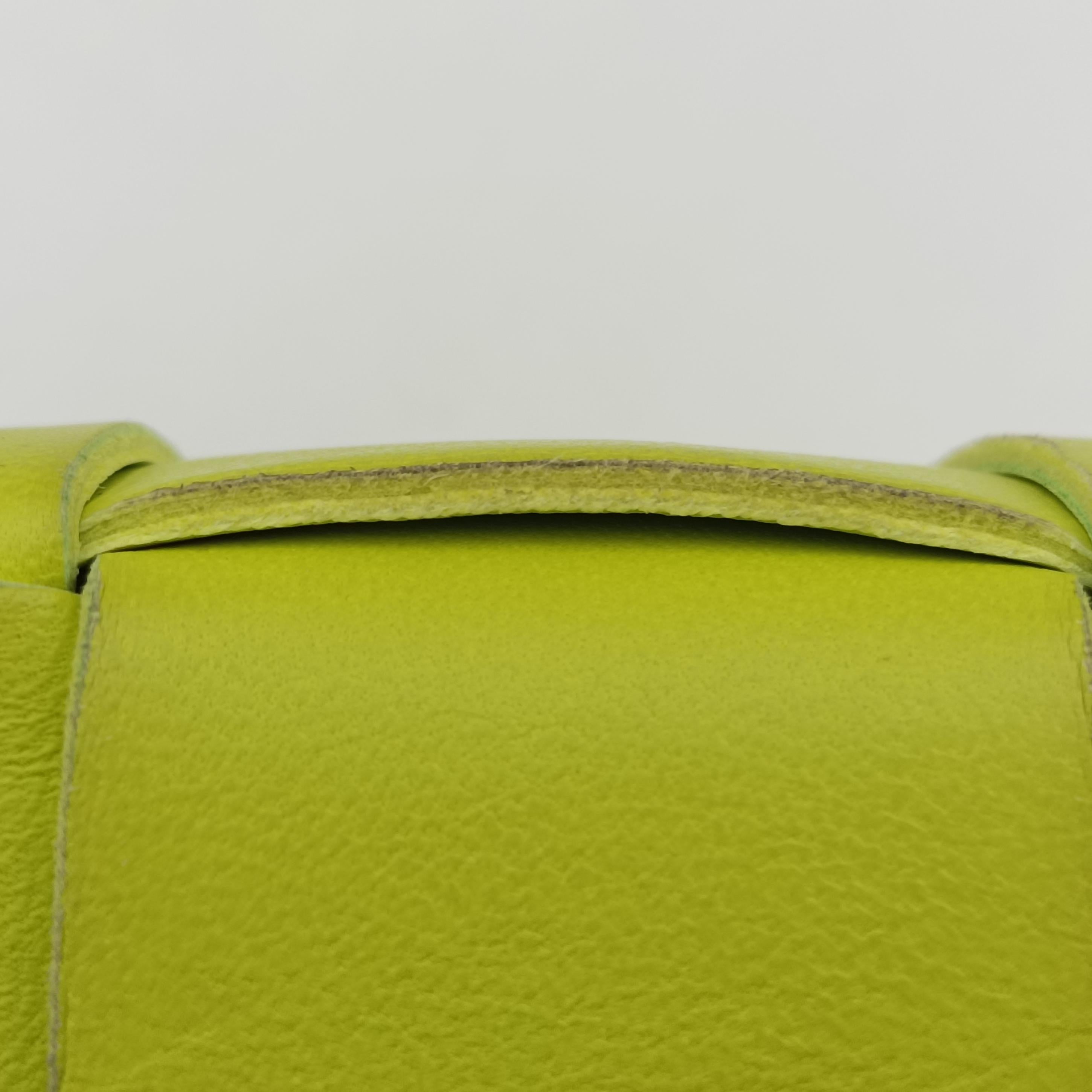 Pre-owned Bottega Veneta cassette yellow lambskin  shoulderbag | stylenewstar
