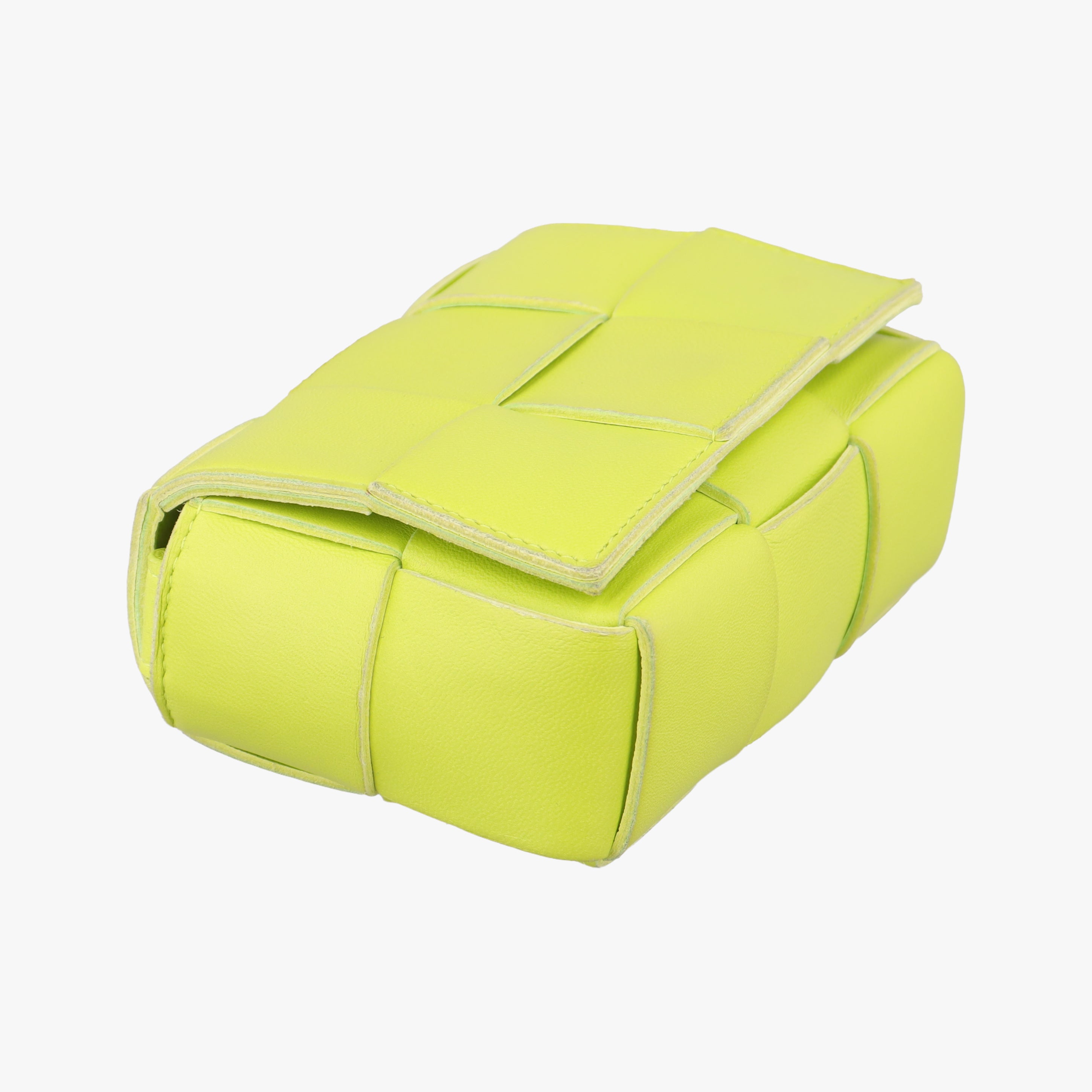Pre-owned Bottega Veneta cassette yellow lambskin  shoulderbag | stylenewstar