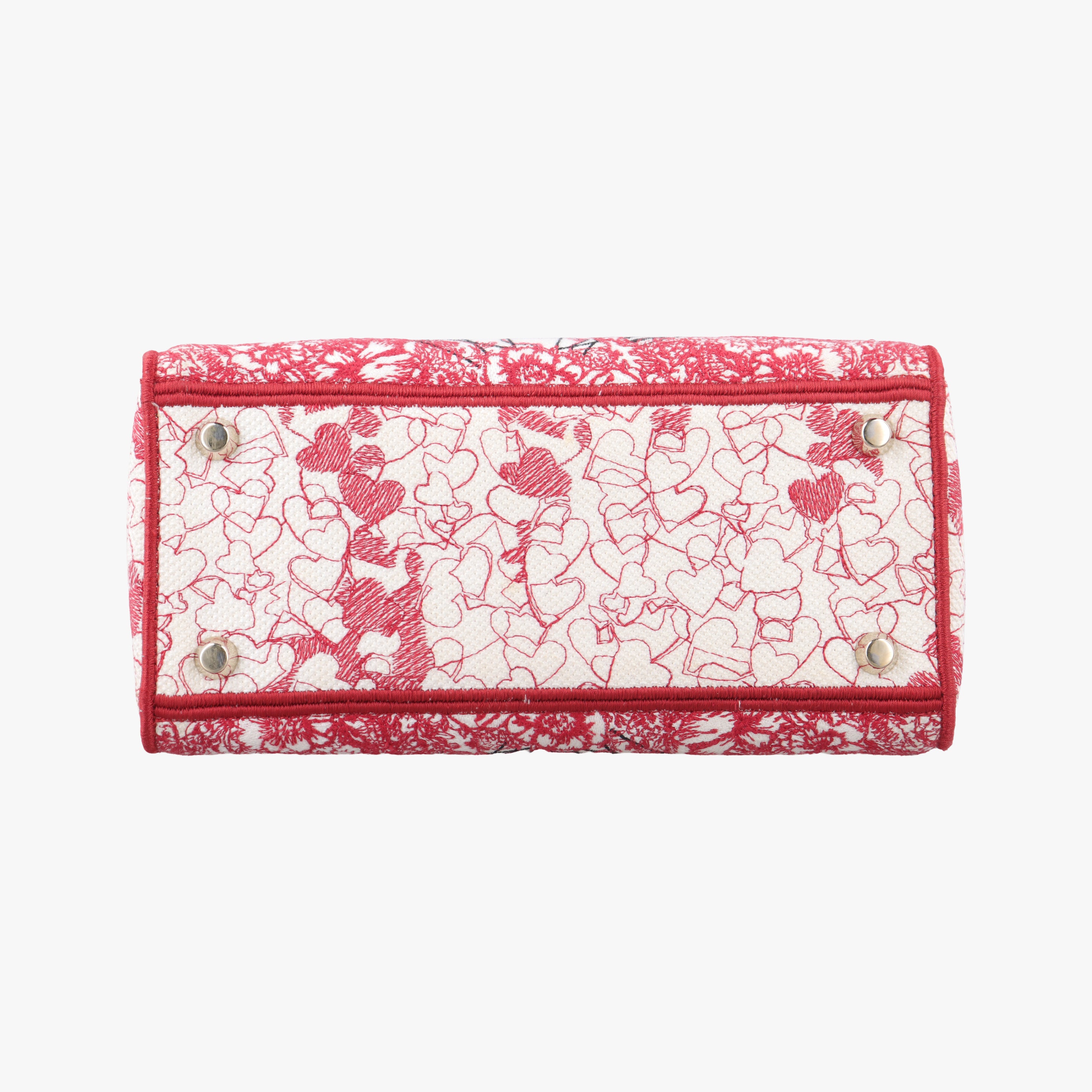 Pre-owned Christian Dior D-Lite Medium Royaume pink×multicolor canvas  shoulderbag | stylenewstar