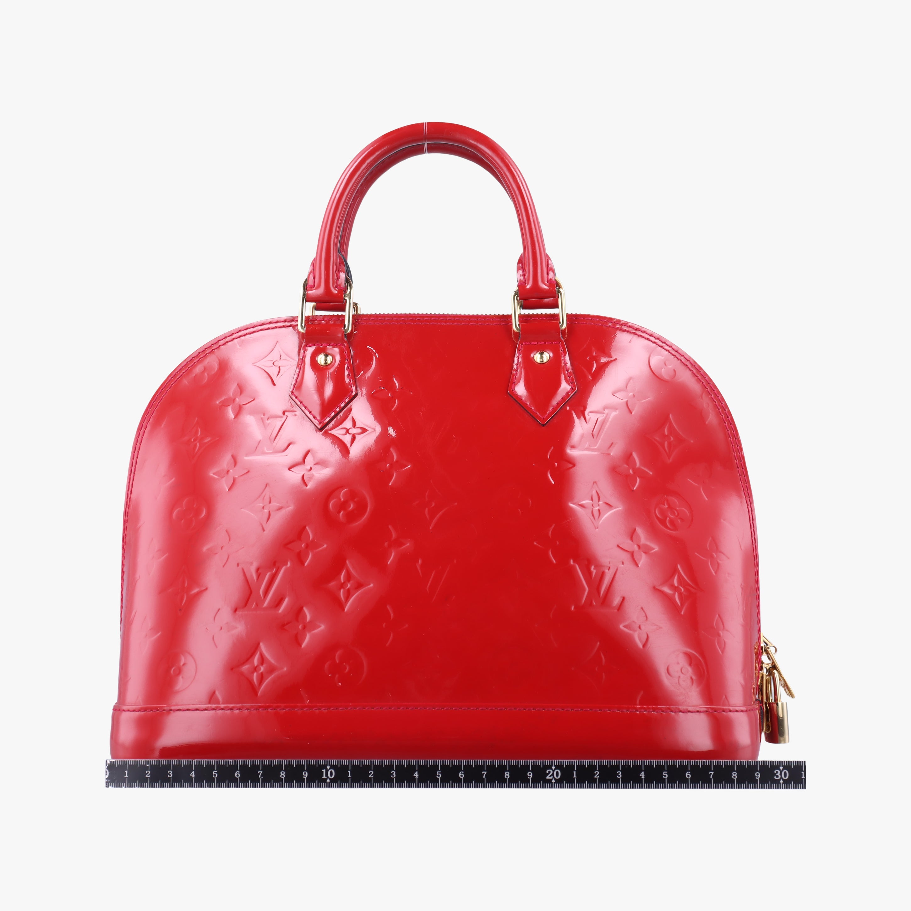 Pre-owned Louis Vuitton Alma PM pomme d'amour Vernis M90096 handbag | stylenewstar