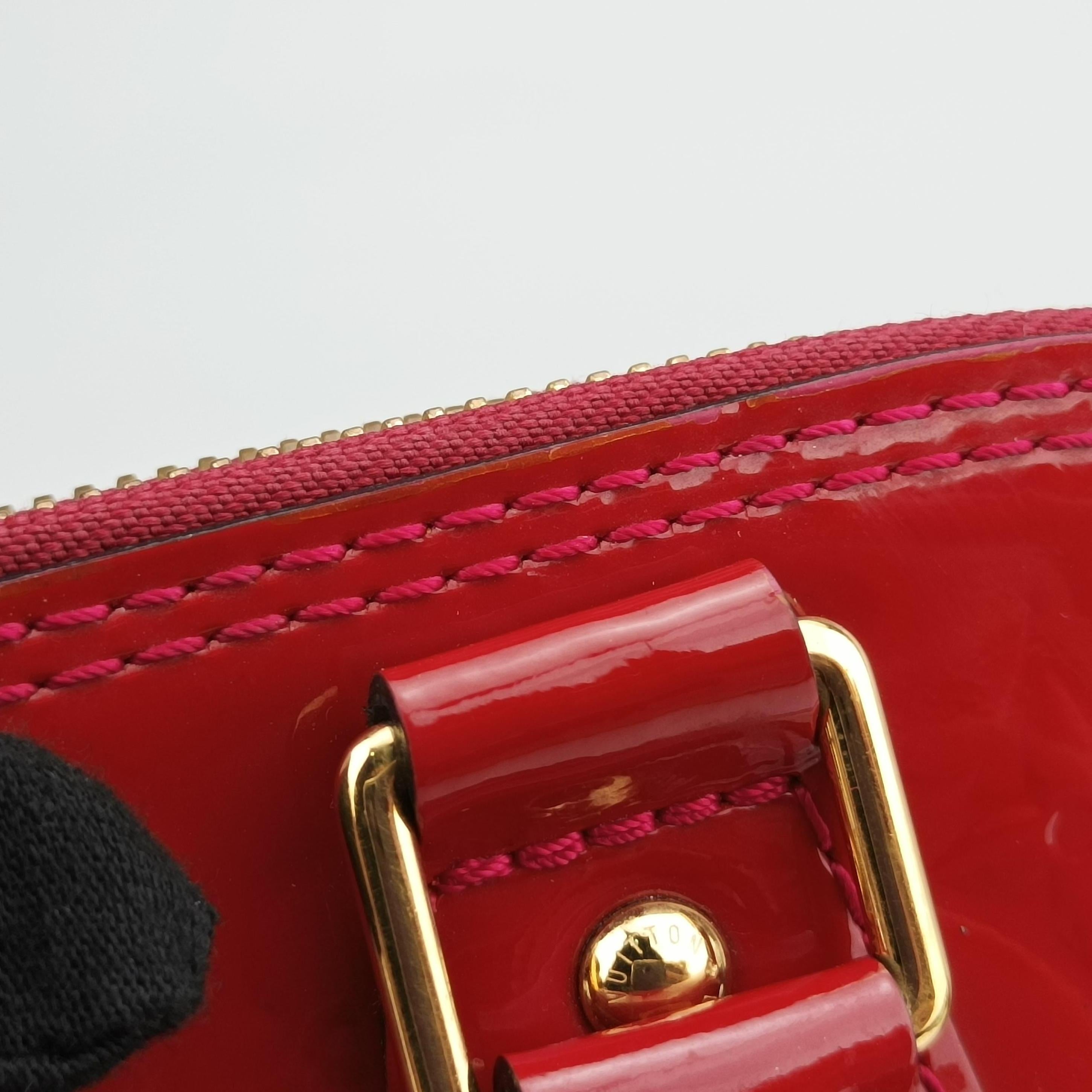 Pre-owned Louis Vuitton Alma PM pomme d'amour Vernis M90096 handbag | stylenewstar