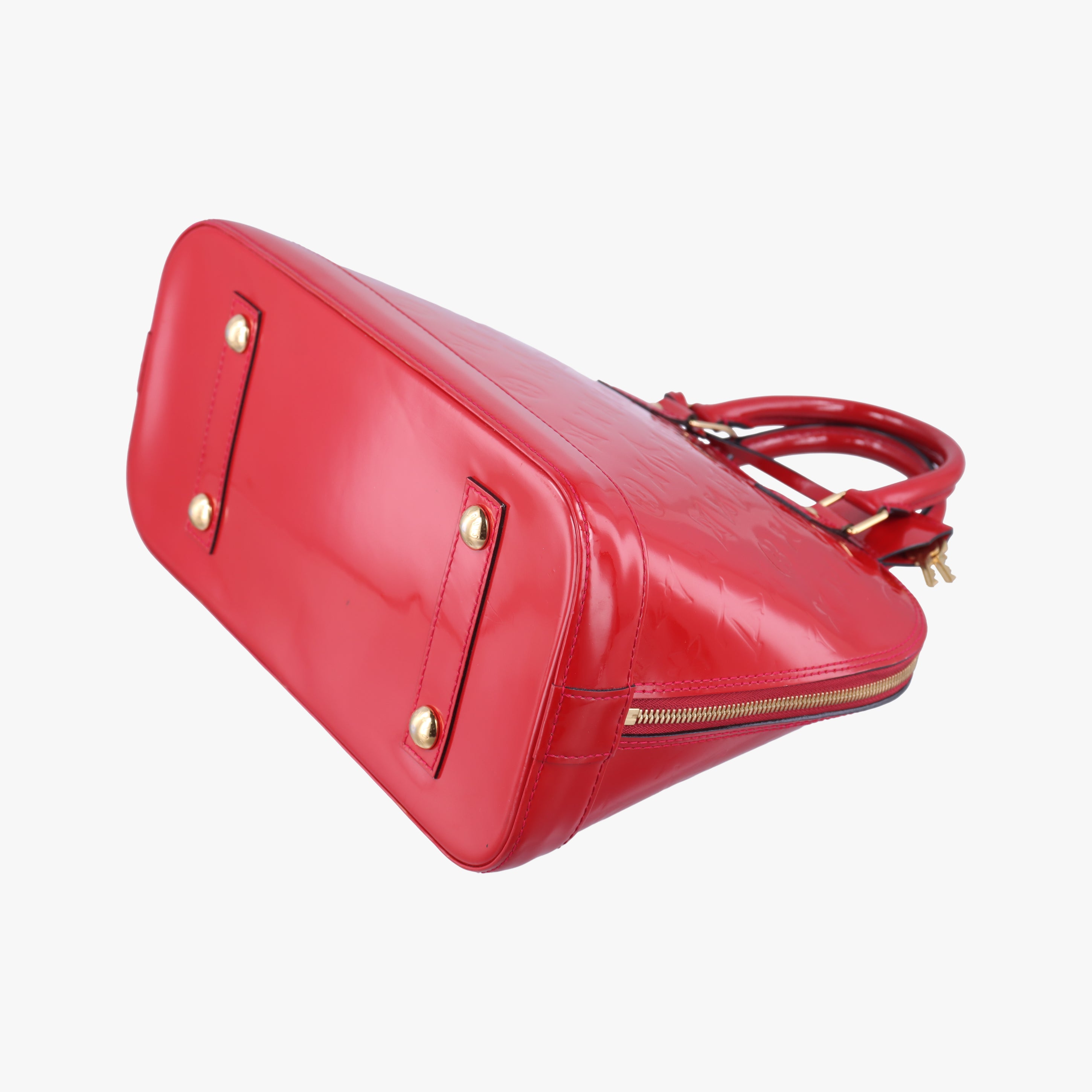 Pre-owned Louis Vuitton Alma PM pomme d'amour Vernis M90096 handbag | stylenewstar