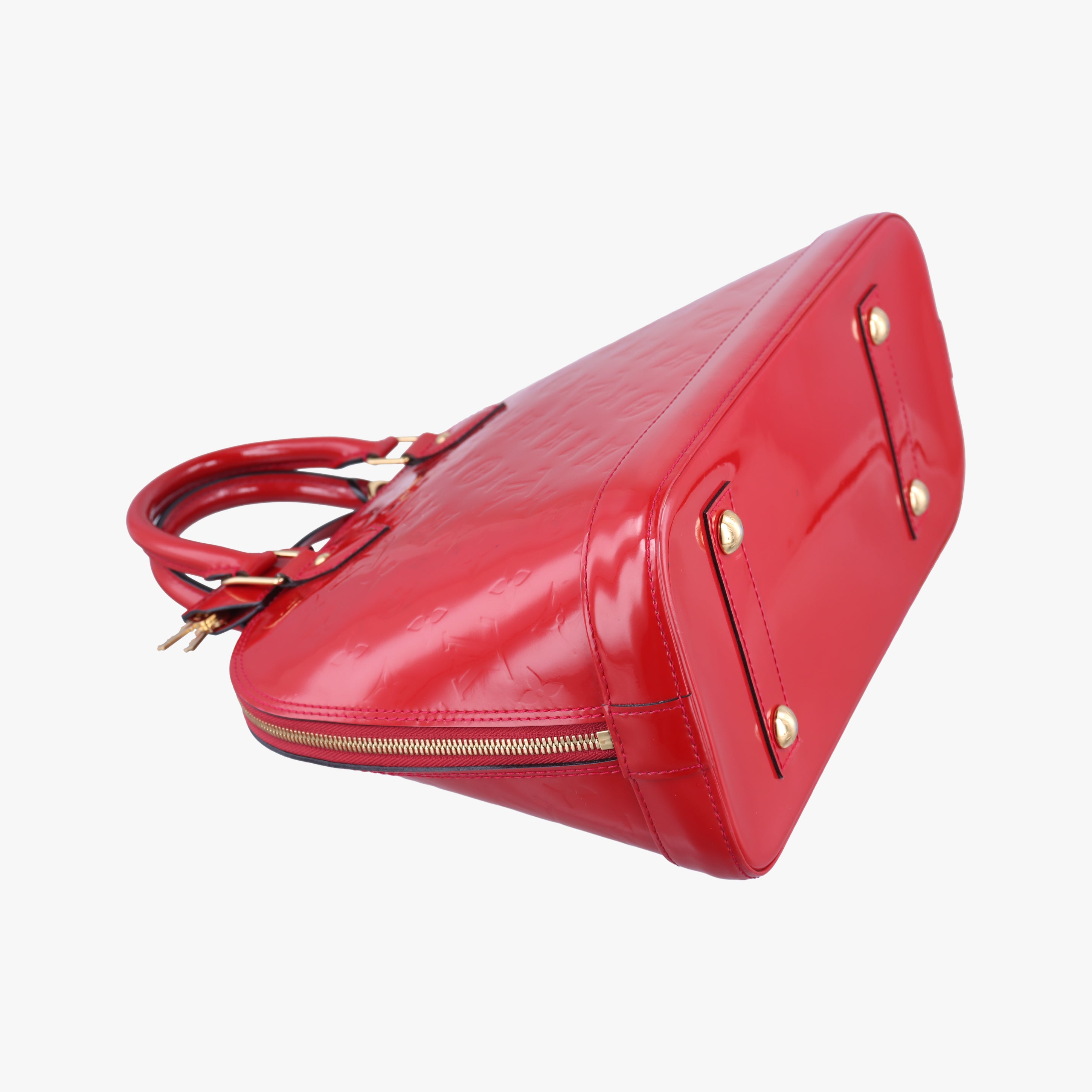 Pre-owned Louis Vuitton Alma PM pomme d'amour Vernis M90096 handbag | stylenewstar