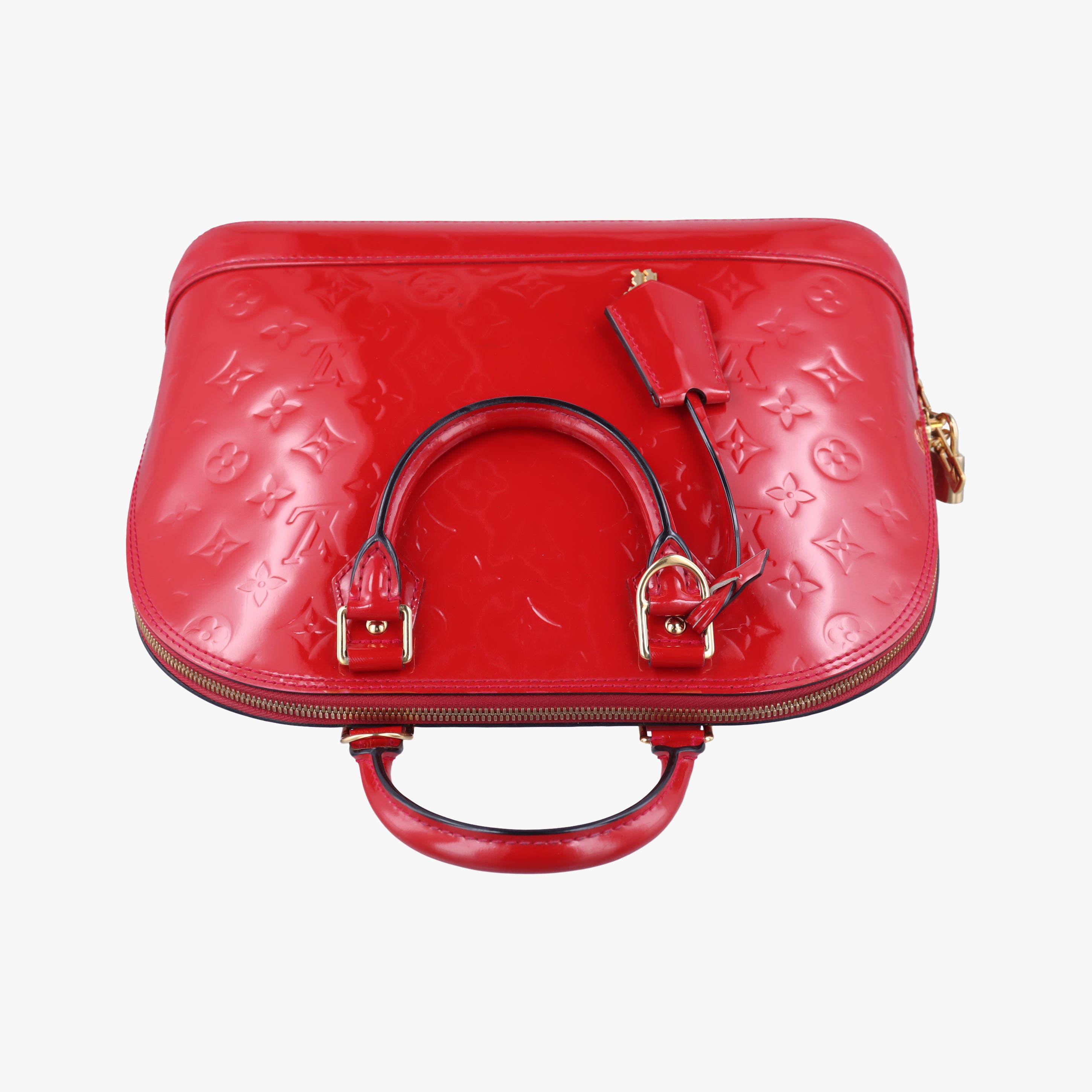 Pre-owned Louis Vuitton Alma PM pomme d'amour Vernis M90096 handbag | stylenewstar