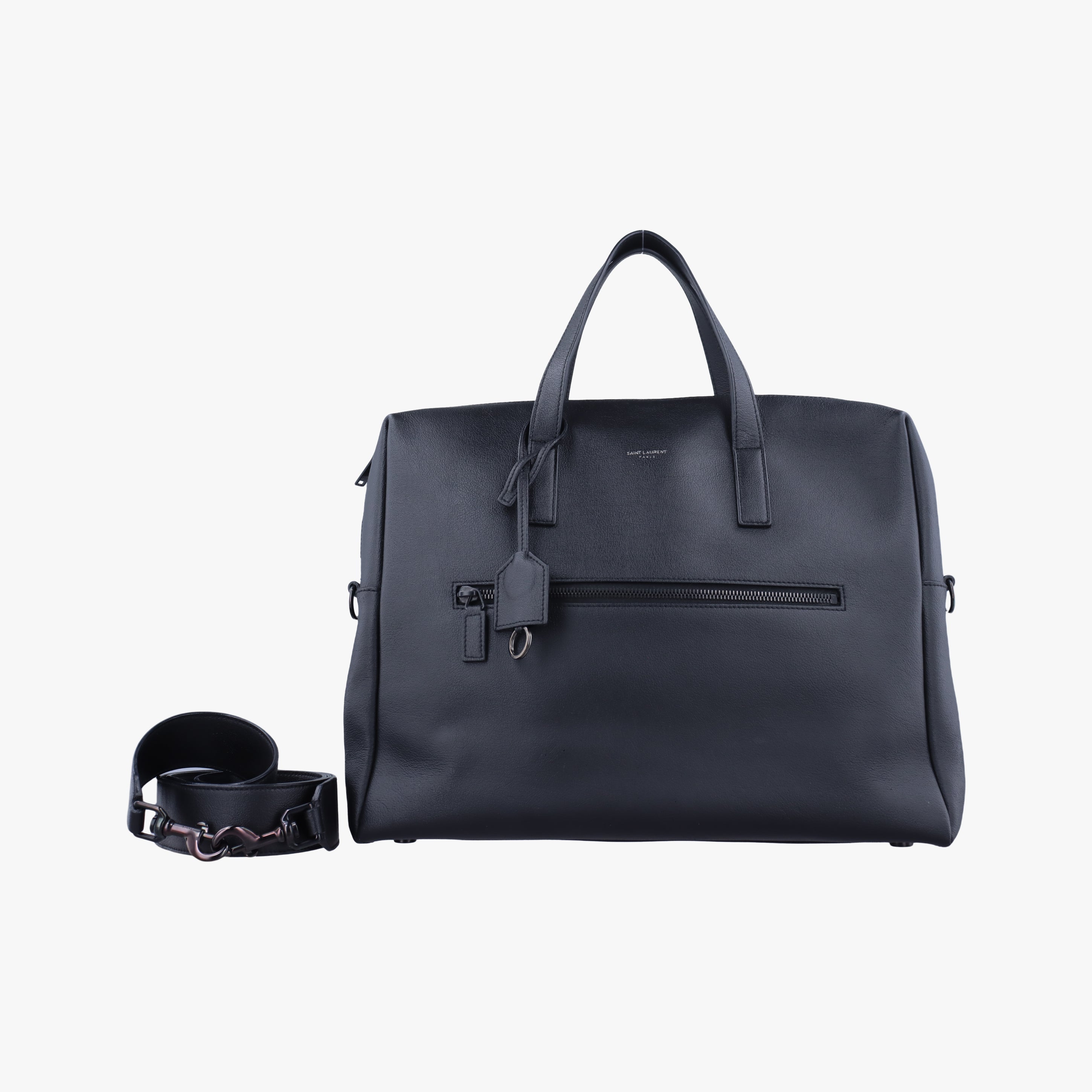 Pre-owned Yves Saint Laurent Bold Black Leather 440606 shoulderbag | stylenewstar