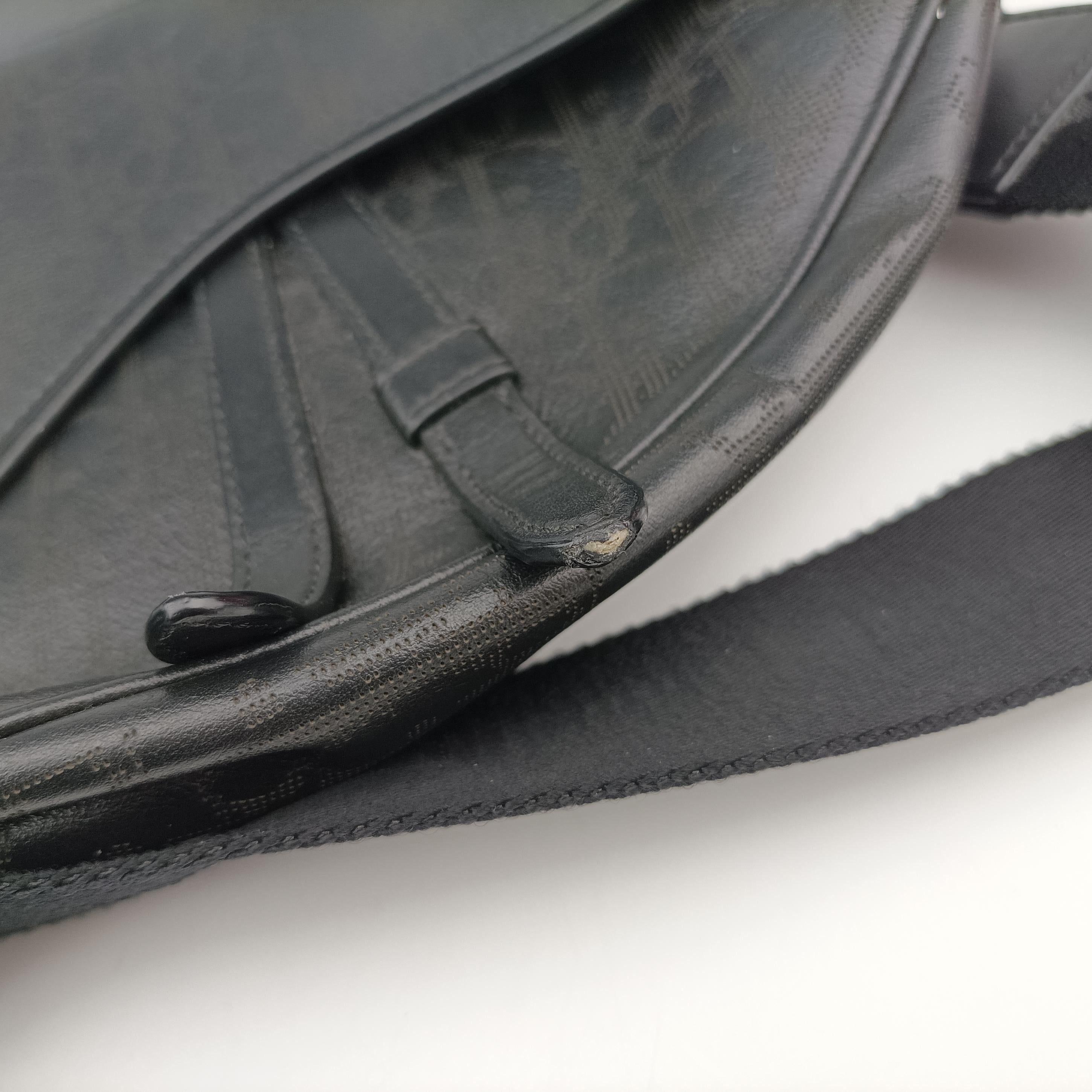 Pre-owned Christian Dior saddle Black leather  crossbodybag | stylenewstar