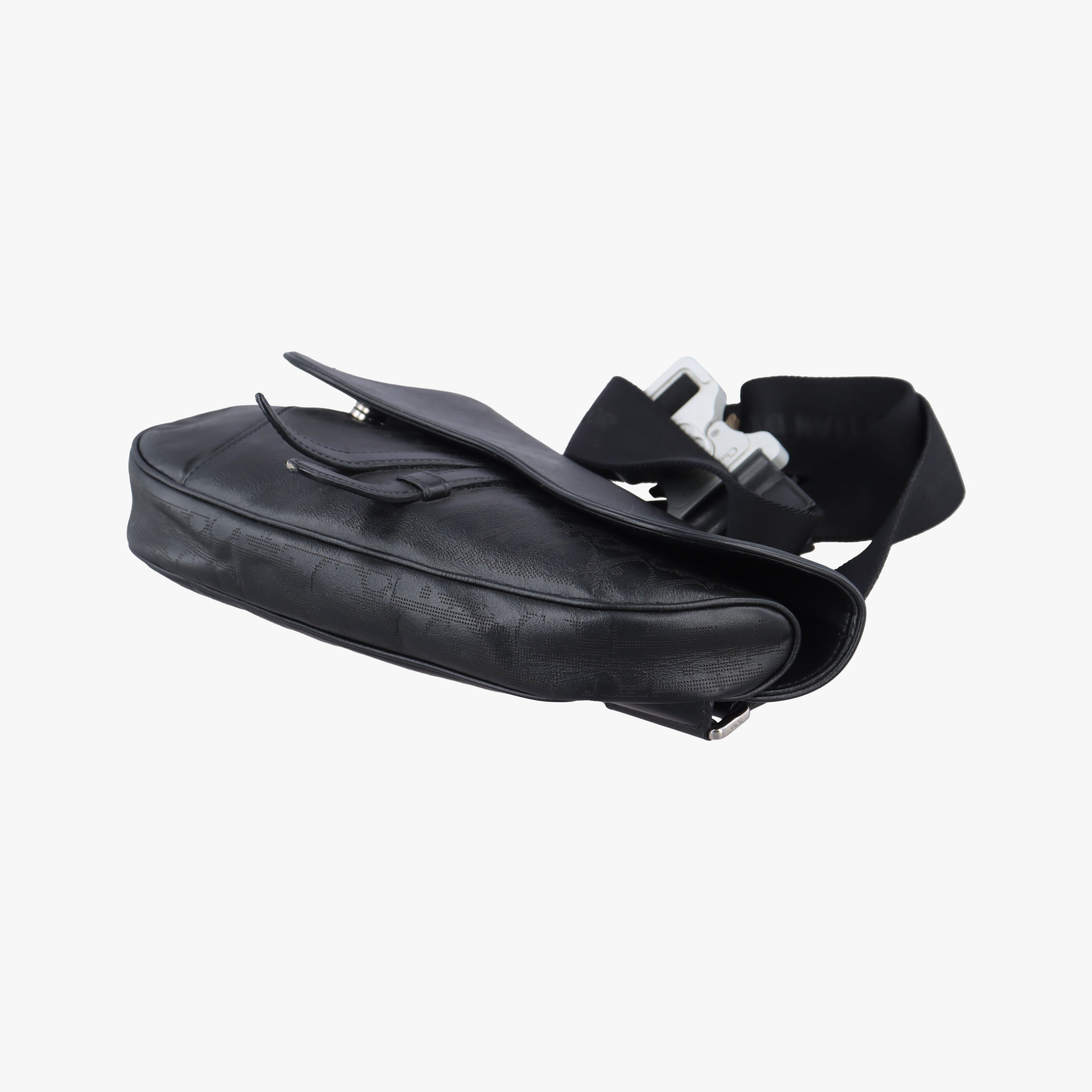Pre-owned Christian Dior saddle Black leather  crossbodybag | stylenewstar