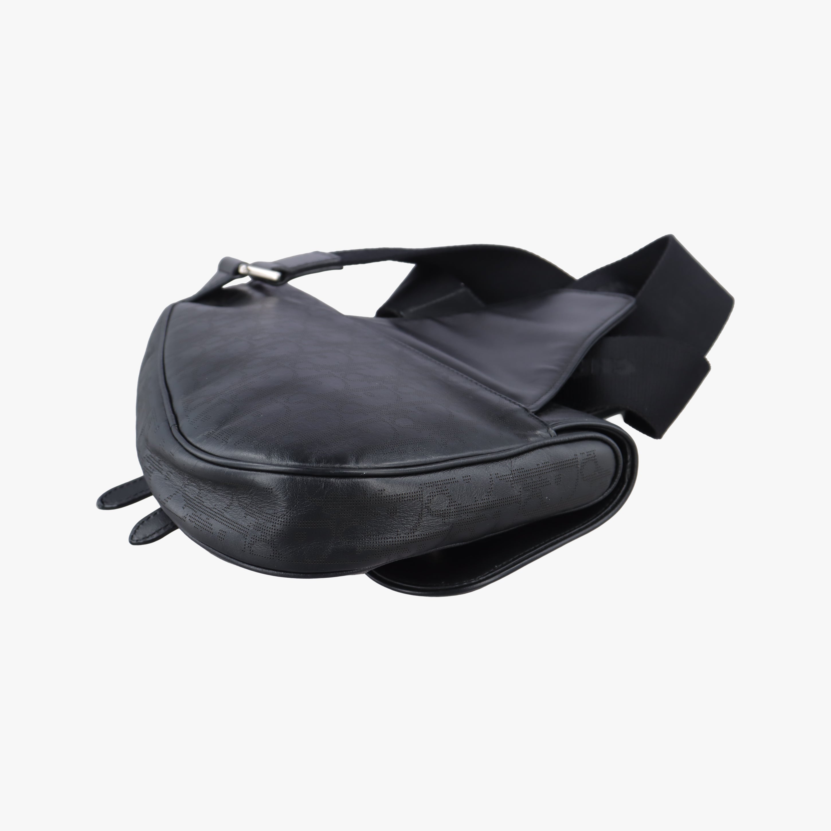 Pre-owned Christian Dior saddle Black leather  crossbodybag | stylenewstar