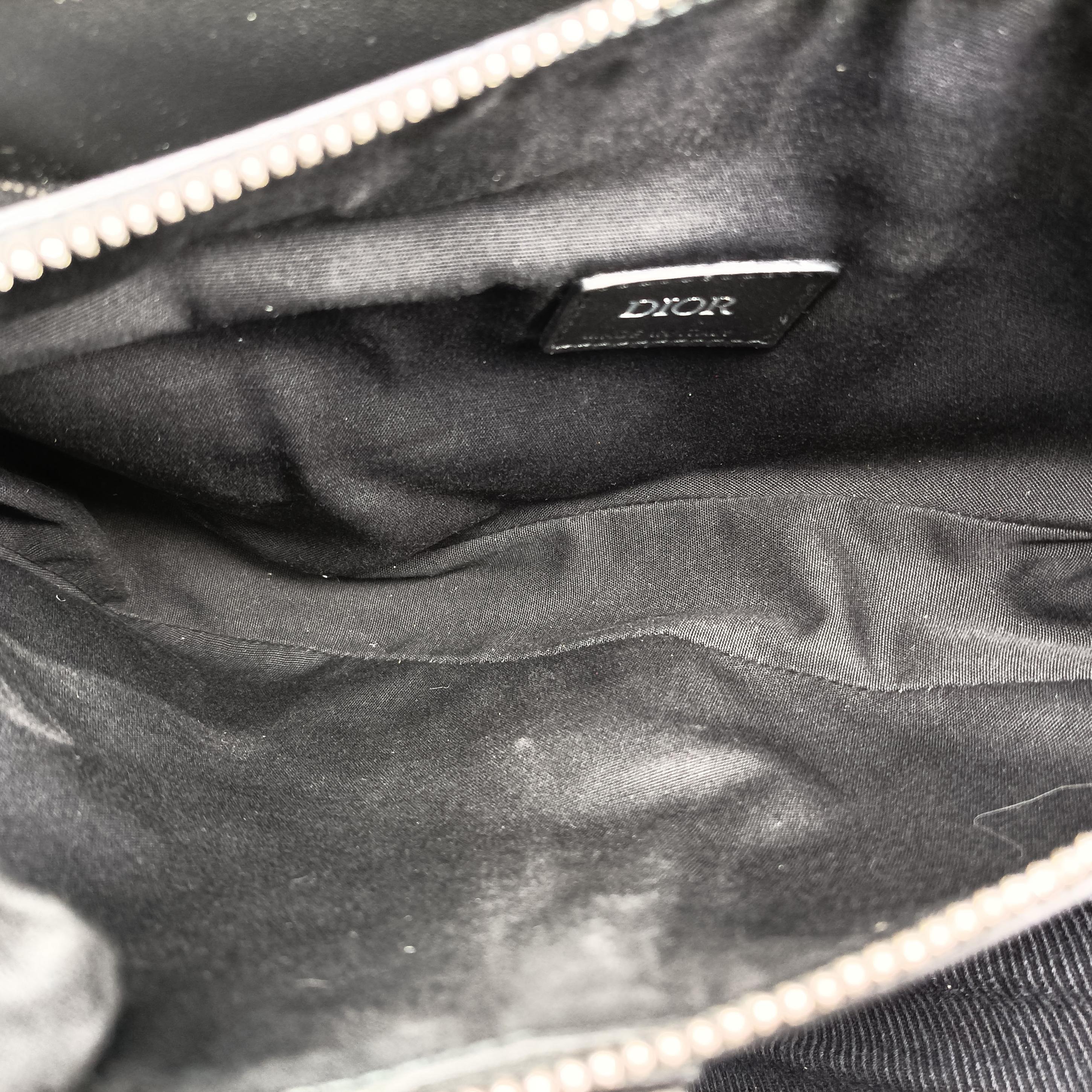 Pre-owned Christian Dior saddle Black leather  crossbodybag | stylenewstar