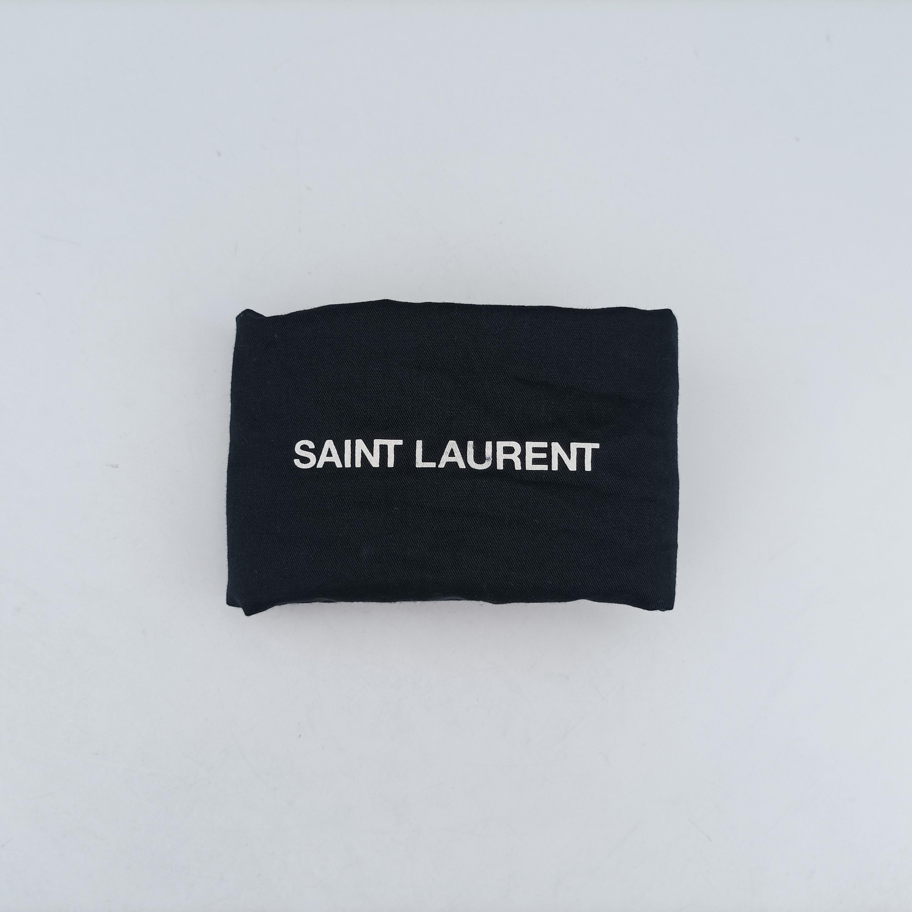 Pre-owned Yves Saint Laurent COLLEGE Navy Leather 487213 shoulderbag | stylenewstar