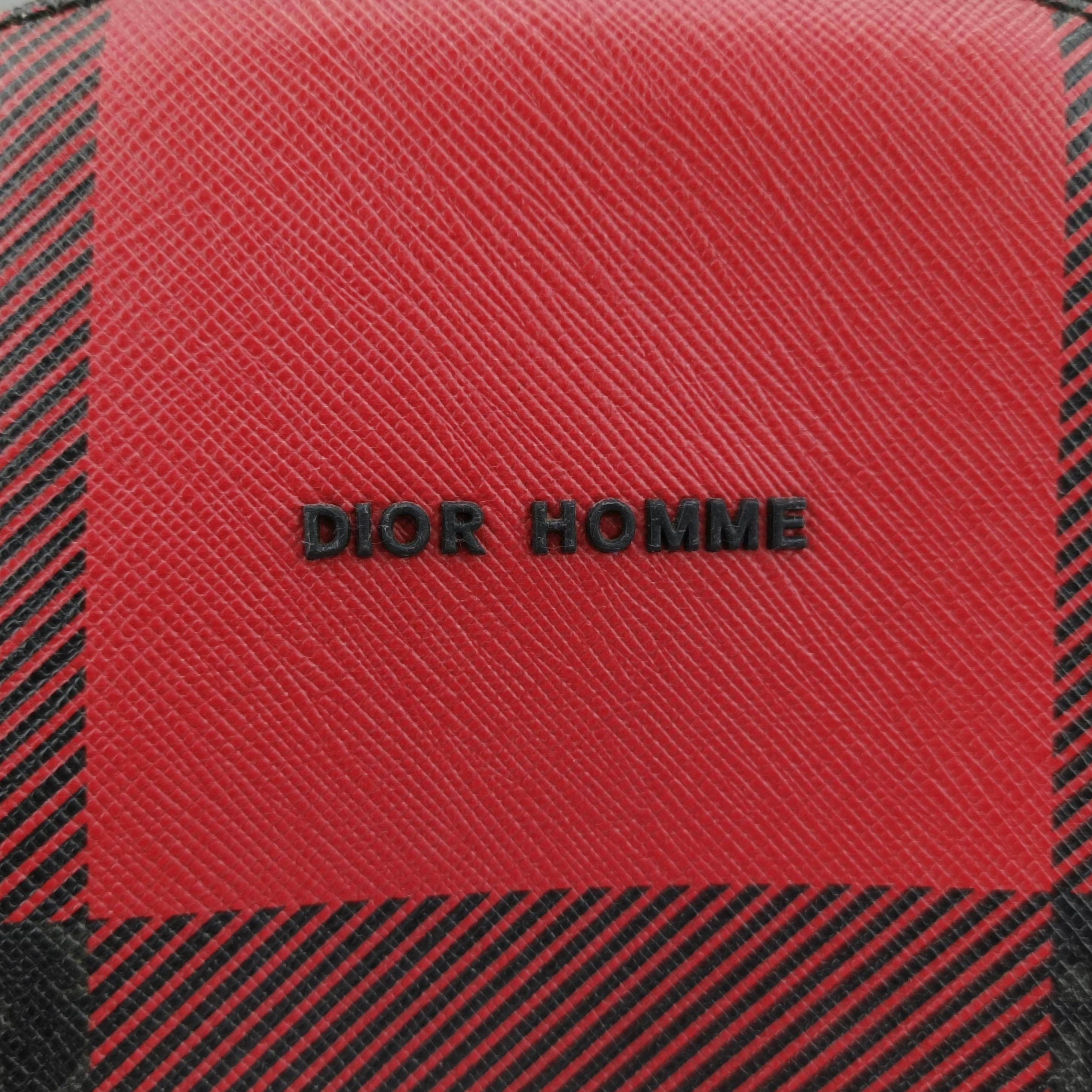 Pre-owned Dior Homme Homme Checker Oblique Multicolour PVC coated canvas  crossbodybag | stylenewstar