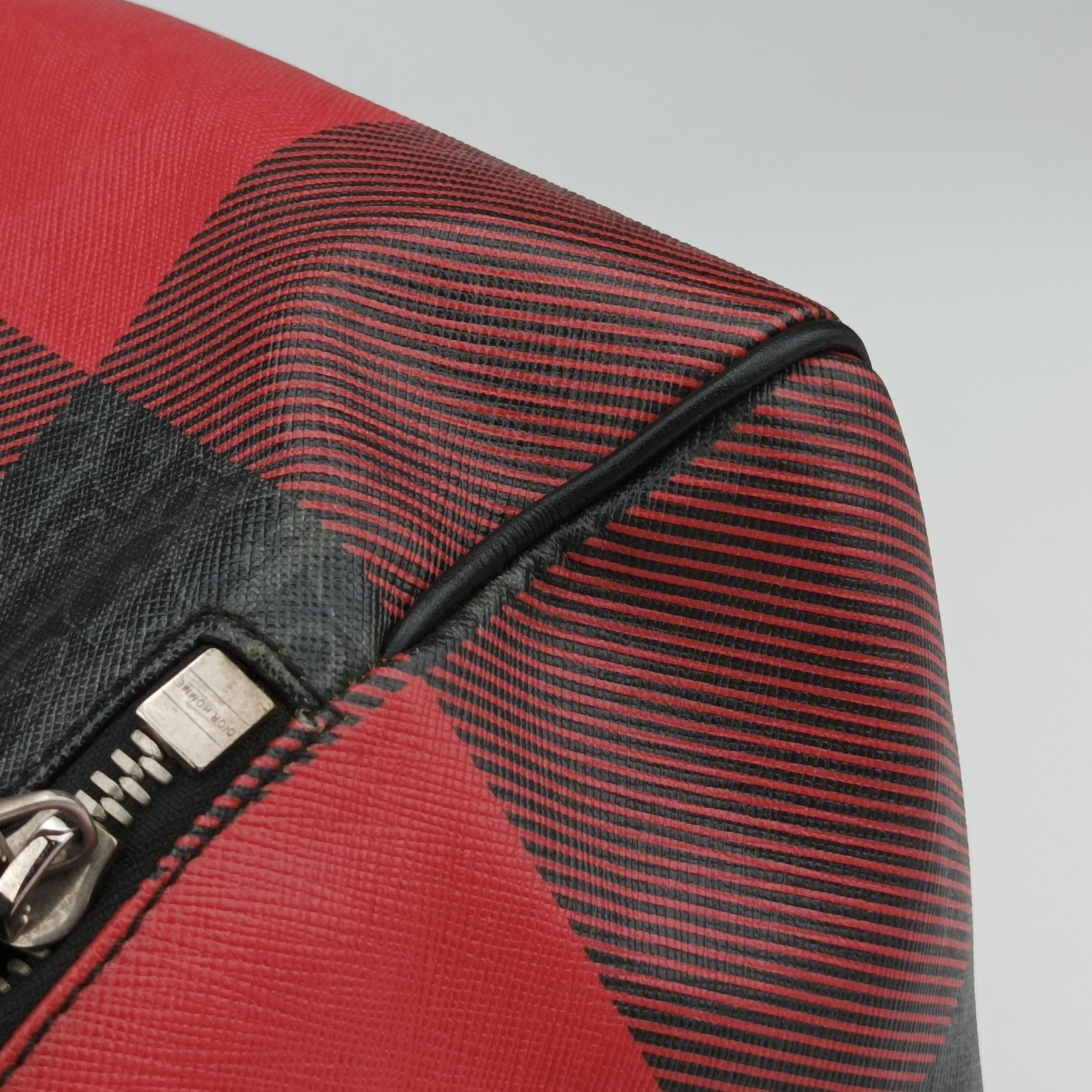 Pre-owned Dior Homme Homme Checker Oblique Multicolour PVC coated canvas  crossbodybag | stylenewstar
