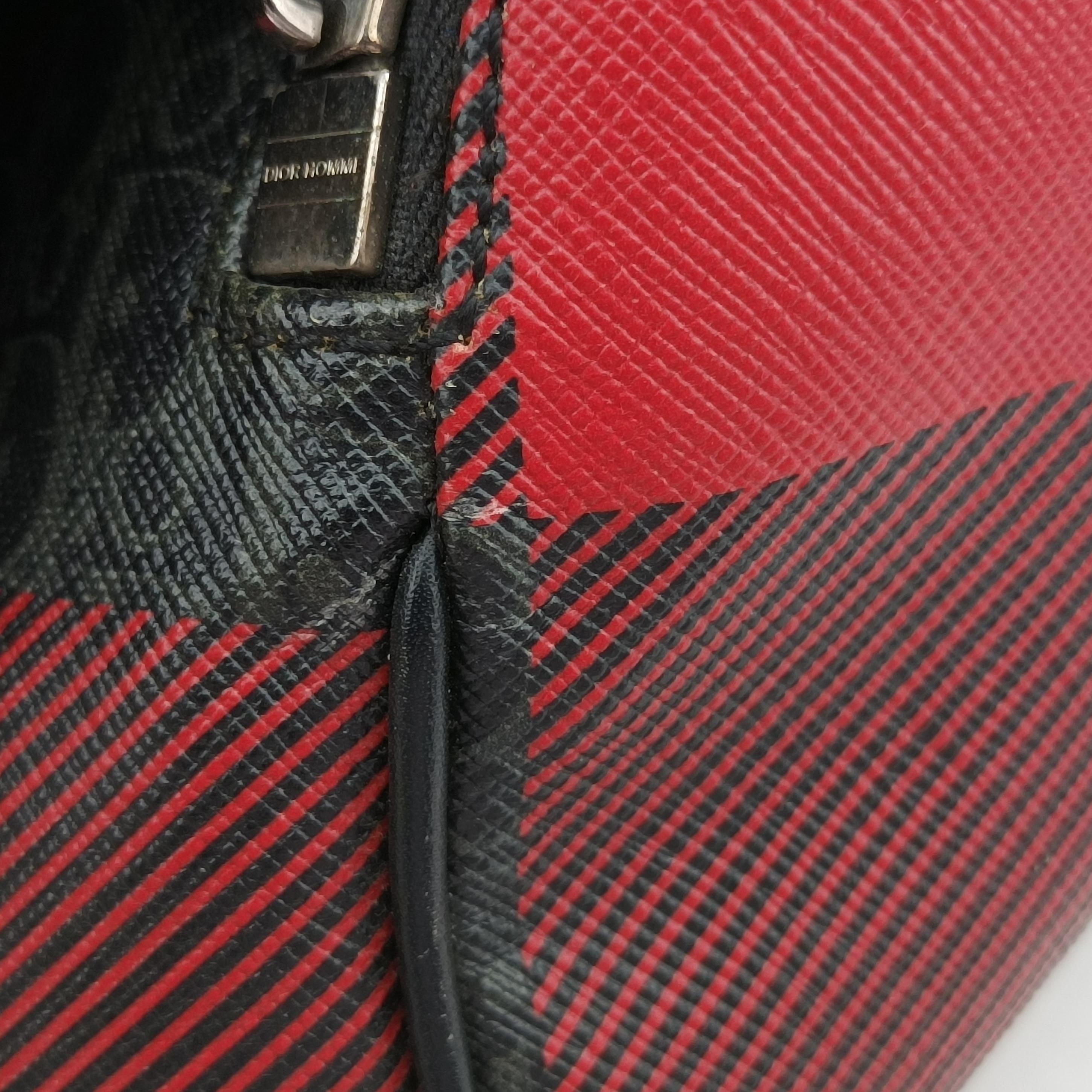 Pre-owned Dior Homme Homme Checker Oblique Multicolour PVC coated canvas  crossbodybag | stylenewstar