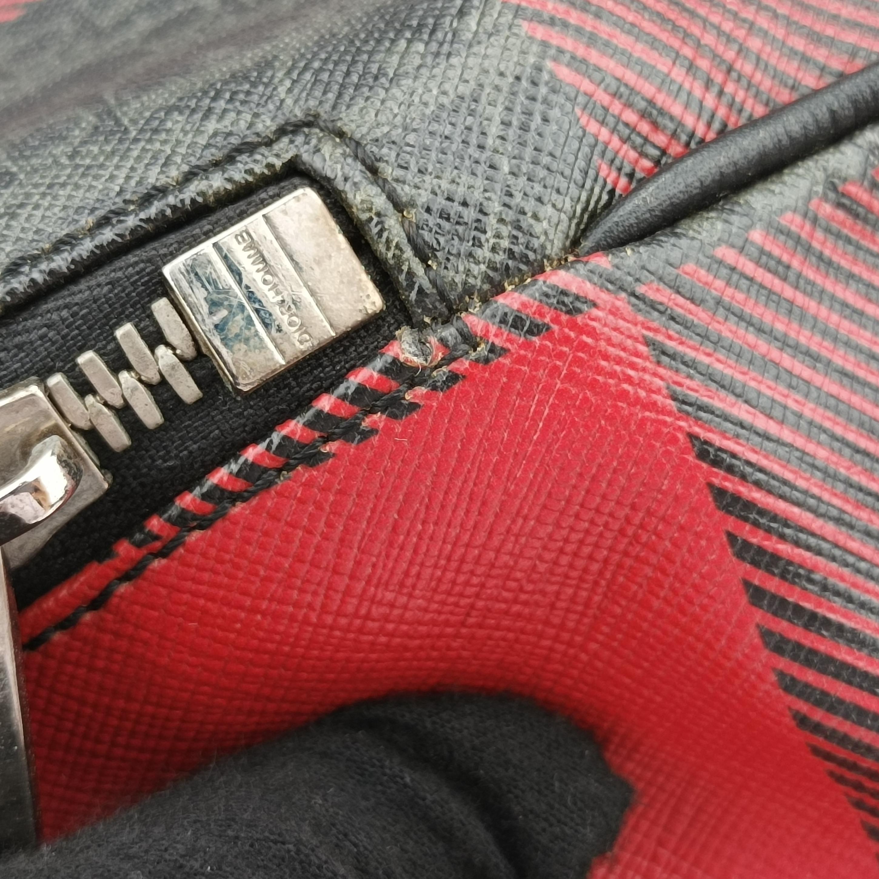 Pre-owned Dior Homme Homme Checker Oblique Multicolour PVC coated canvas  crossbodybag | stylenewstar