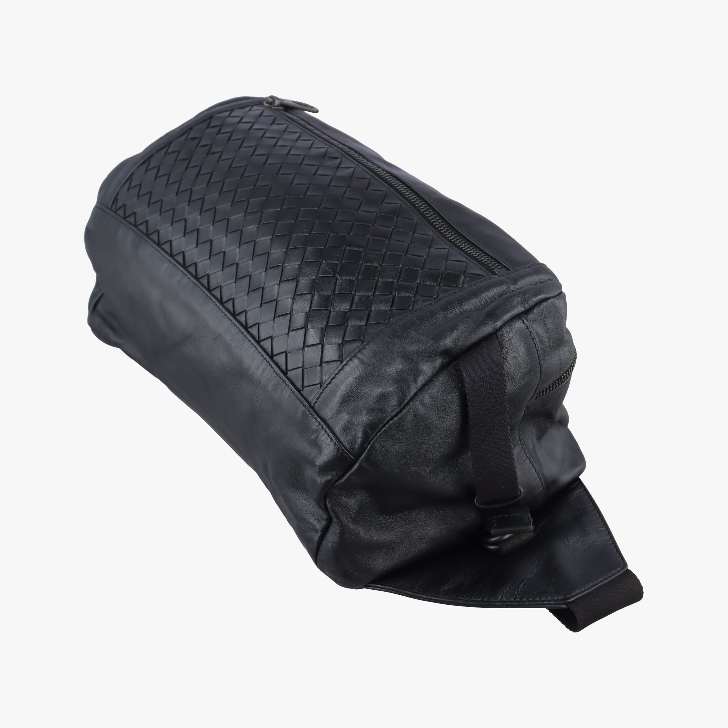Pre-owned Bottega Veneta Intrecciato Black lambskin  bum bag/waist bag | stylenewstar
