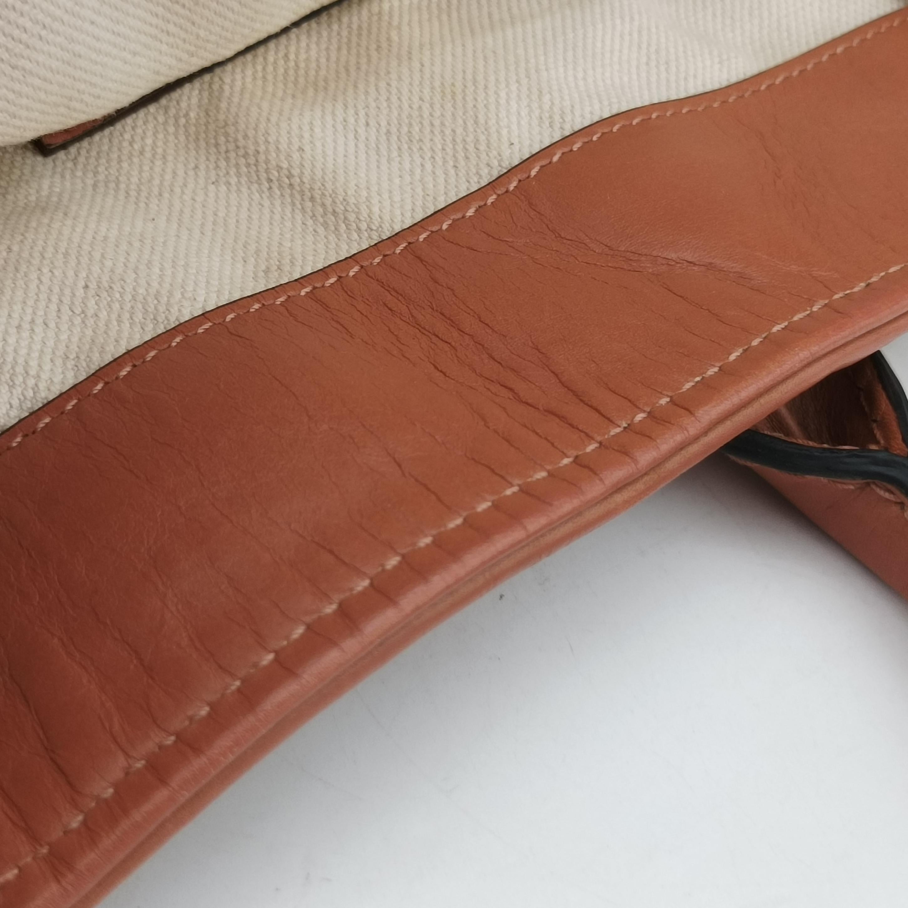 Secondhand Gucci Heart Bit charm Brown×orange canvas×leather 269956 handbag | stylenewstar