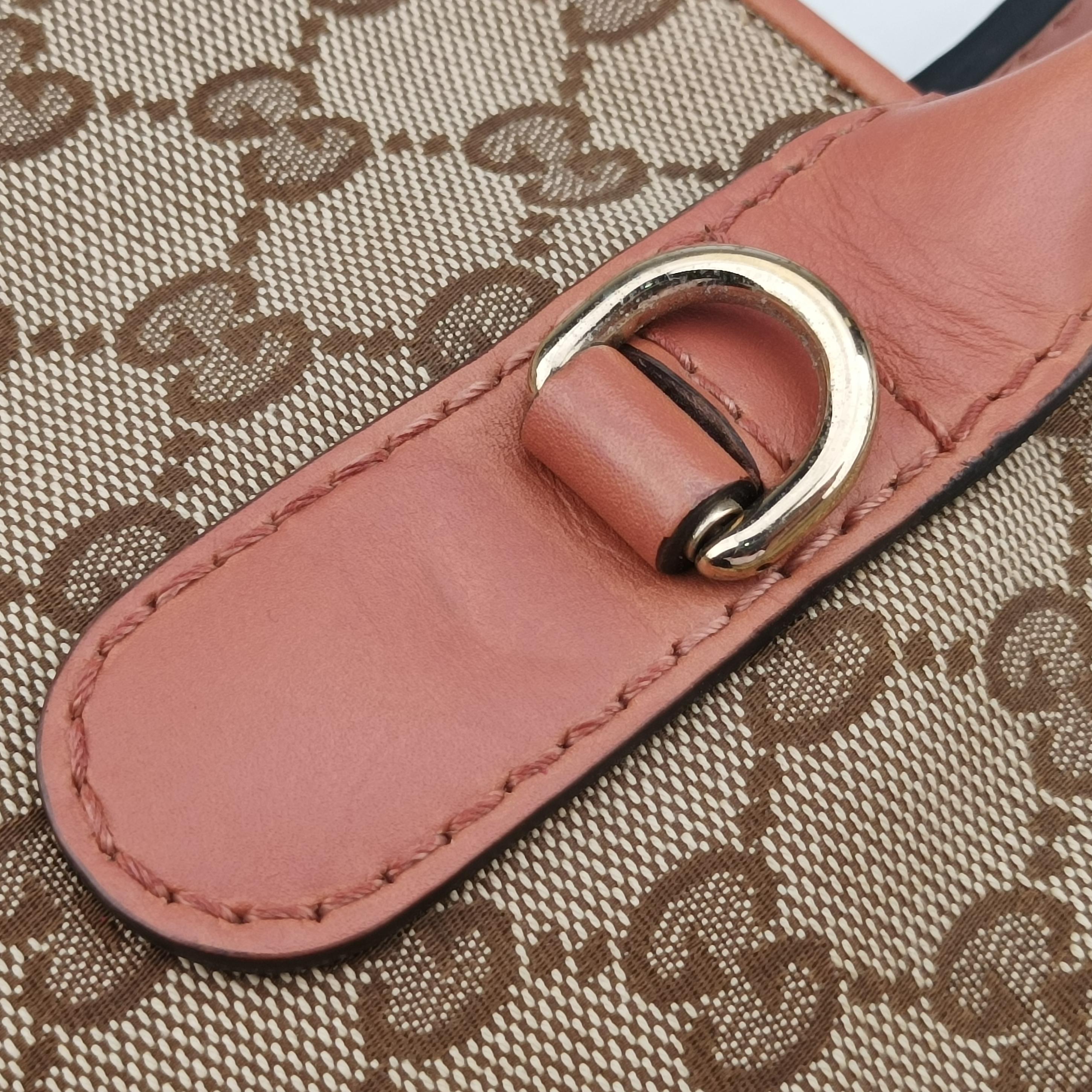 Secondhand Gucci Heart Bit charm Brown×orange canvas×leather 269956 handbag | stylenewstar