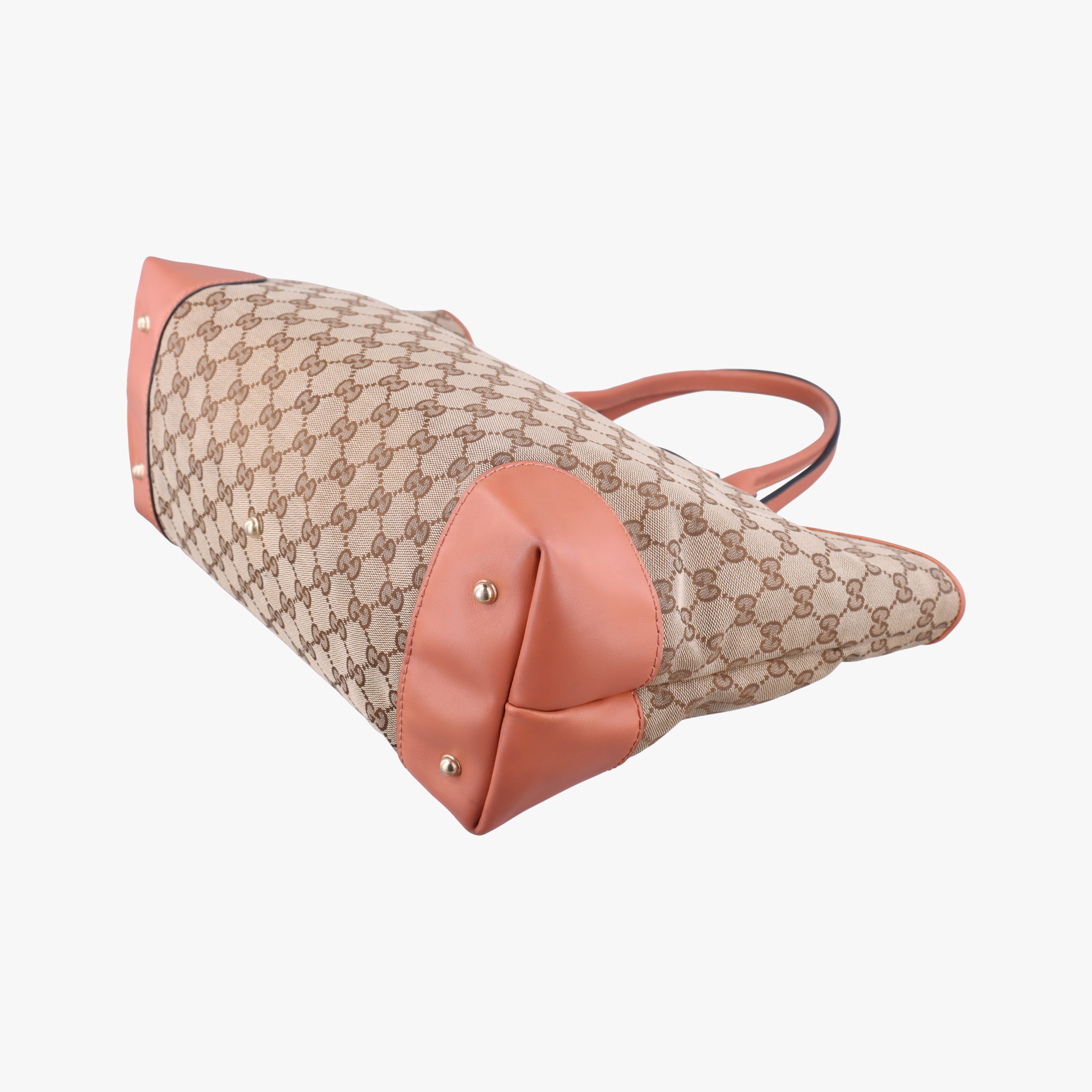 Secondhand Gucci Heart Bit charm Brown×orange canvas×leather 269956 handbag | stylenewstar