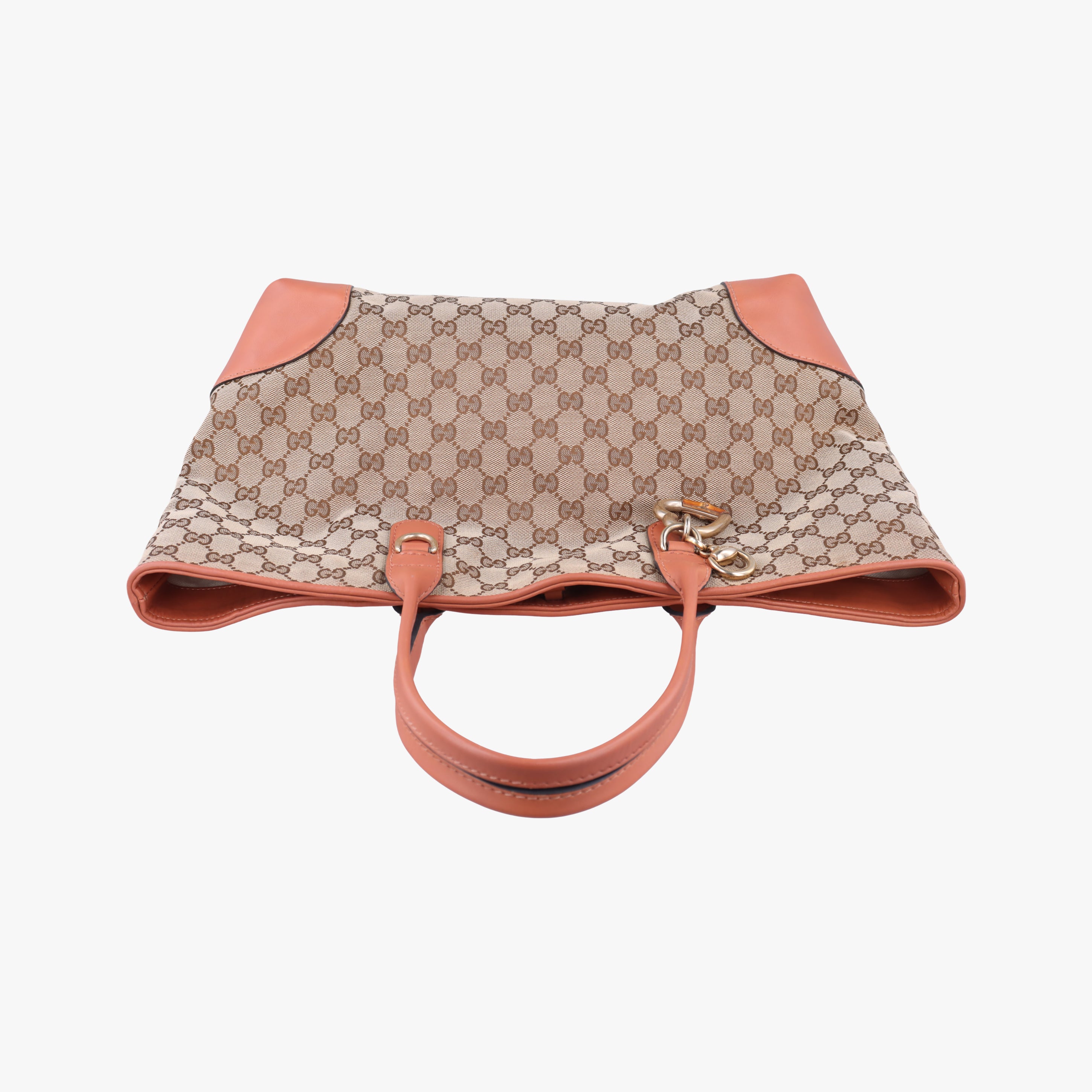 Secondhand Gucci Heart Bit charm Brown×orange canvas×leather 269956 handbag | stylenewstar