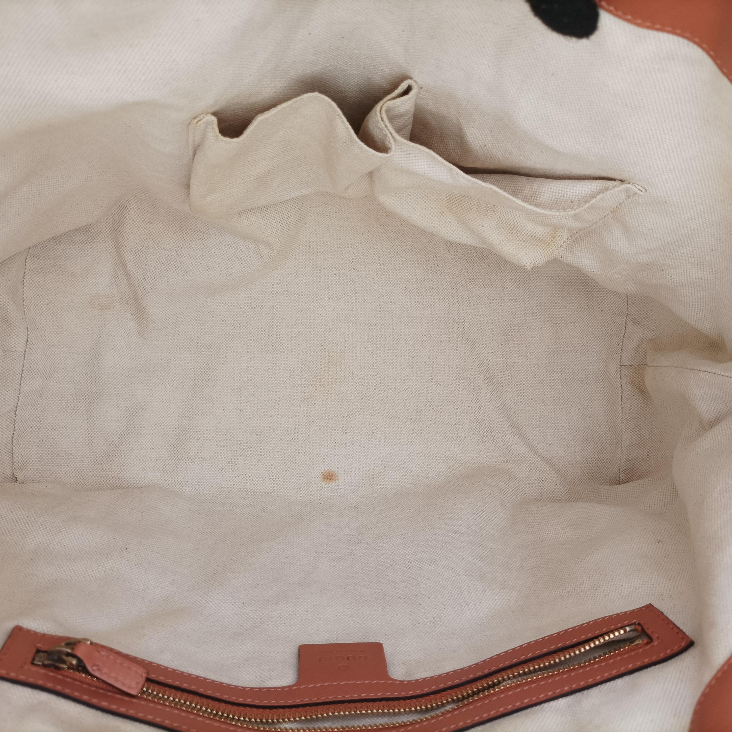Secondhand Gucci Heart Bit charm Brown×orange canvas×leather 269956 handbag | stylenewstar