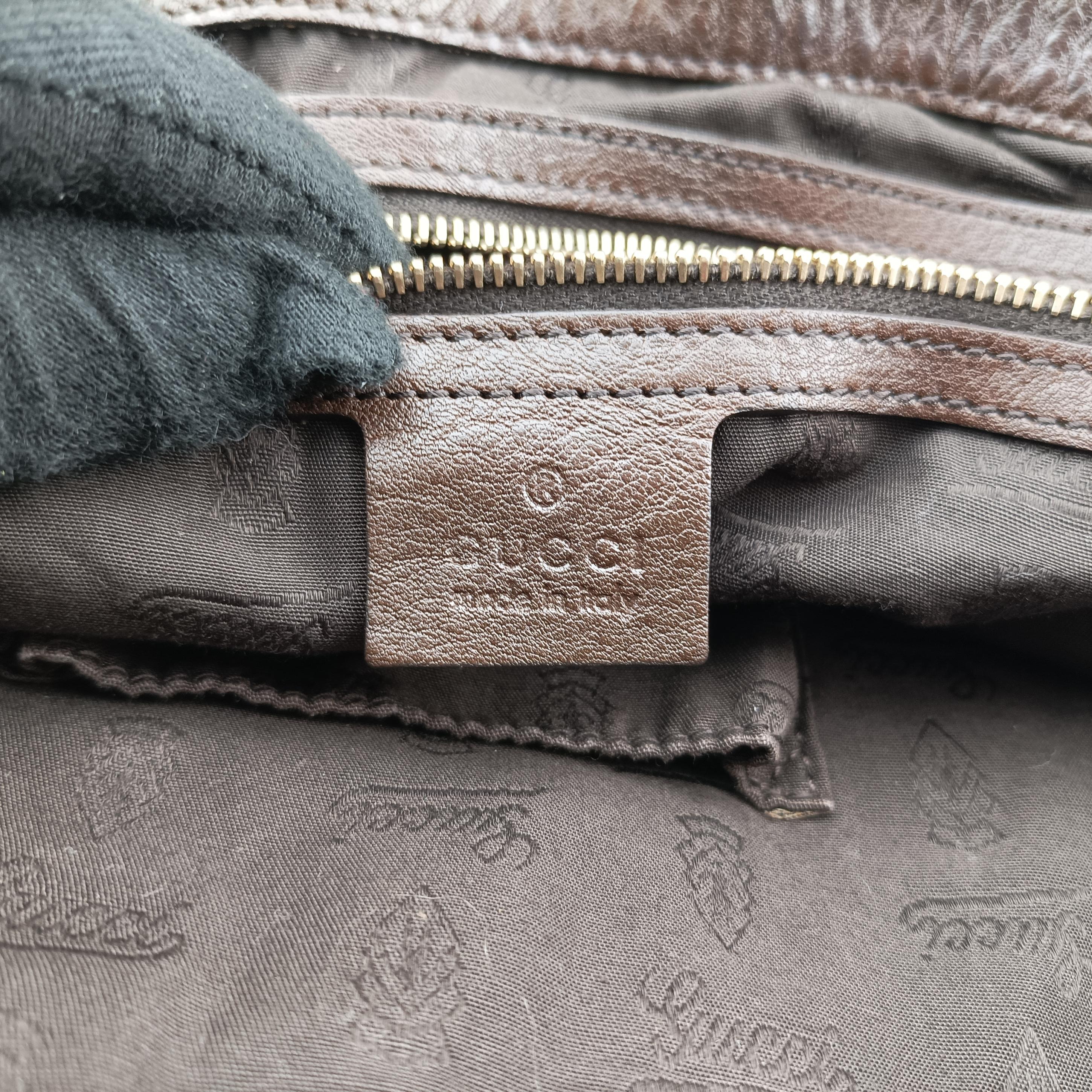 Pre-owned Gucci GG Supreme Brown canvas×leather 247236 shoulderbag | stylenewstar