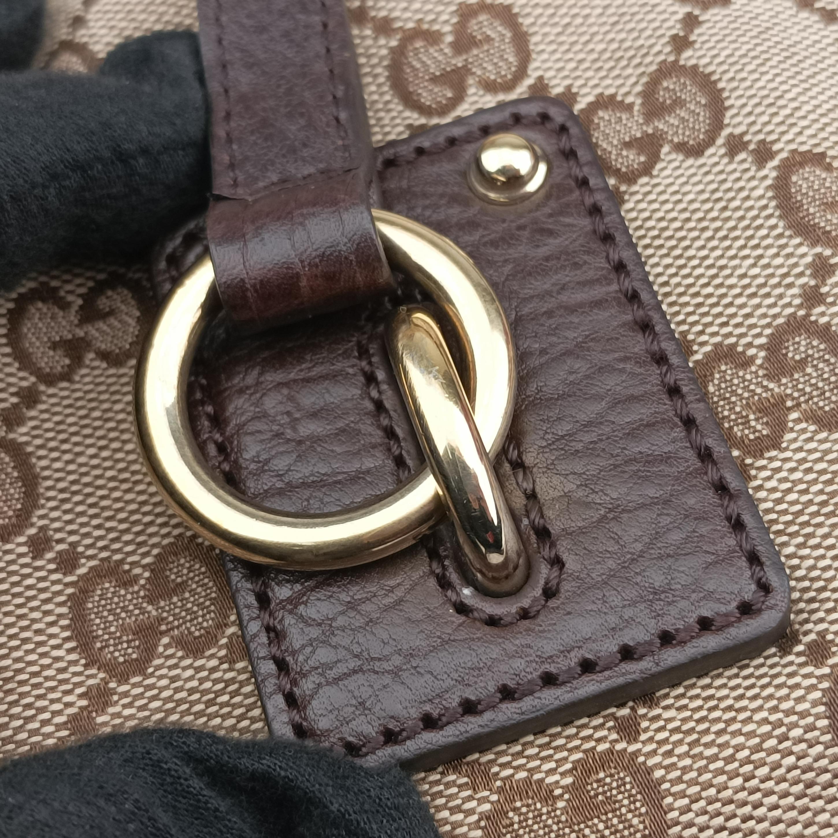 Pre-owned Gucci GG Supreme Brown canvas×leather 247236 shoulderbag | stylenewstar