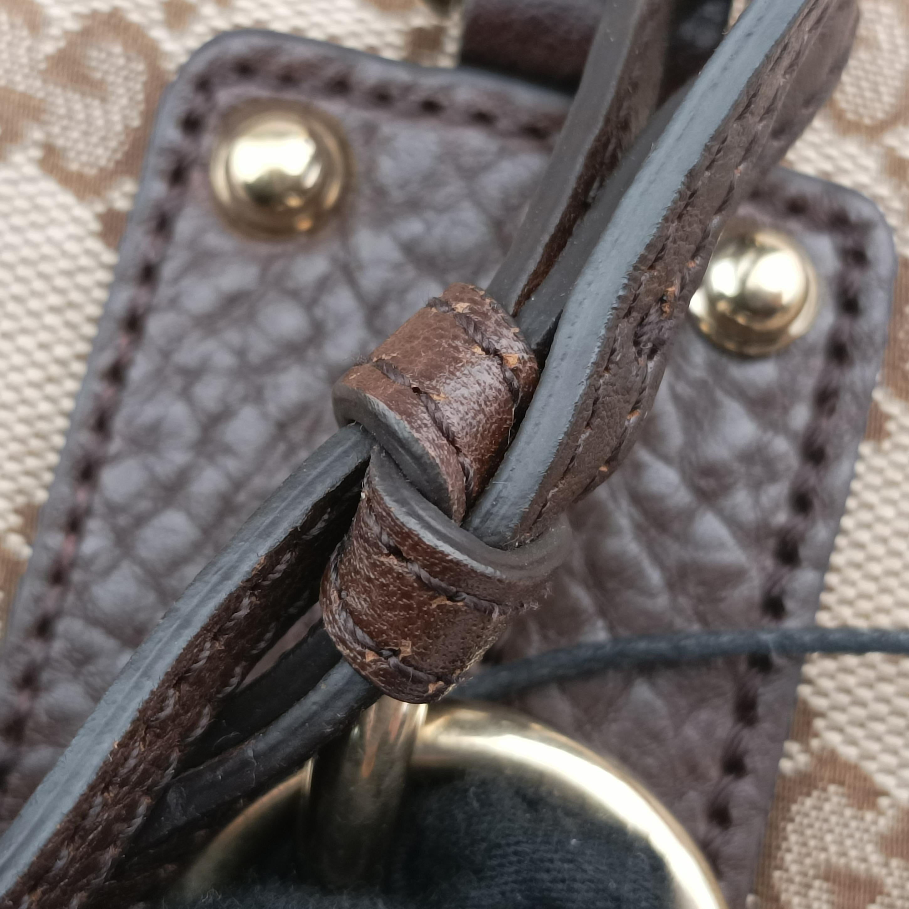 Pre-owned Gucci GG Supreme Brown canvas×leather 247236 shoulderbag | stylenewstar
