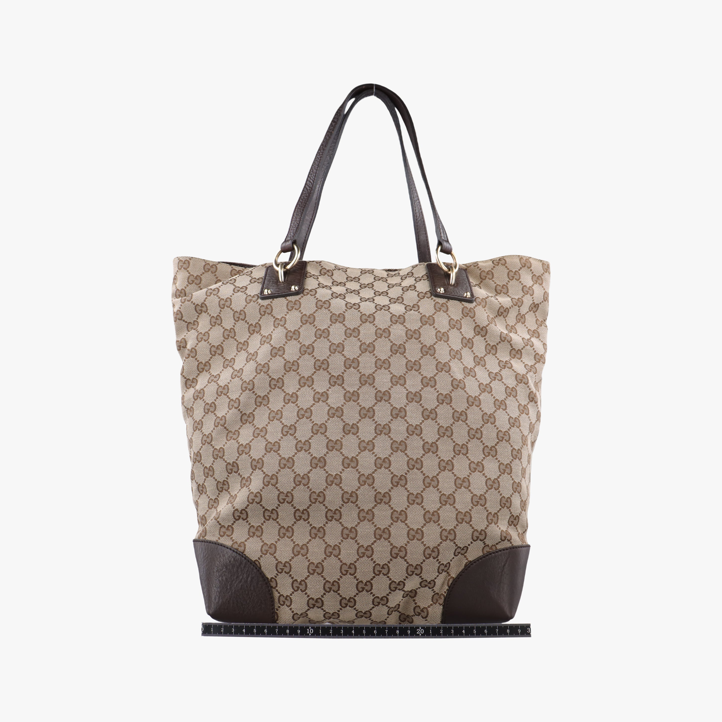 Pre-owned Gucci GG Supreme Brown canvas×leather 247236 shoulderbag | stylenewstar