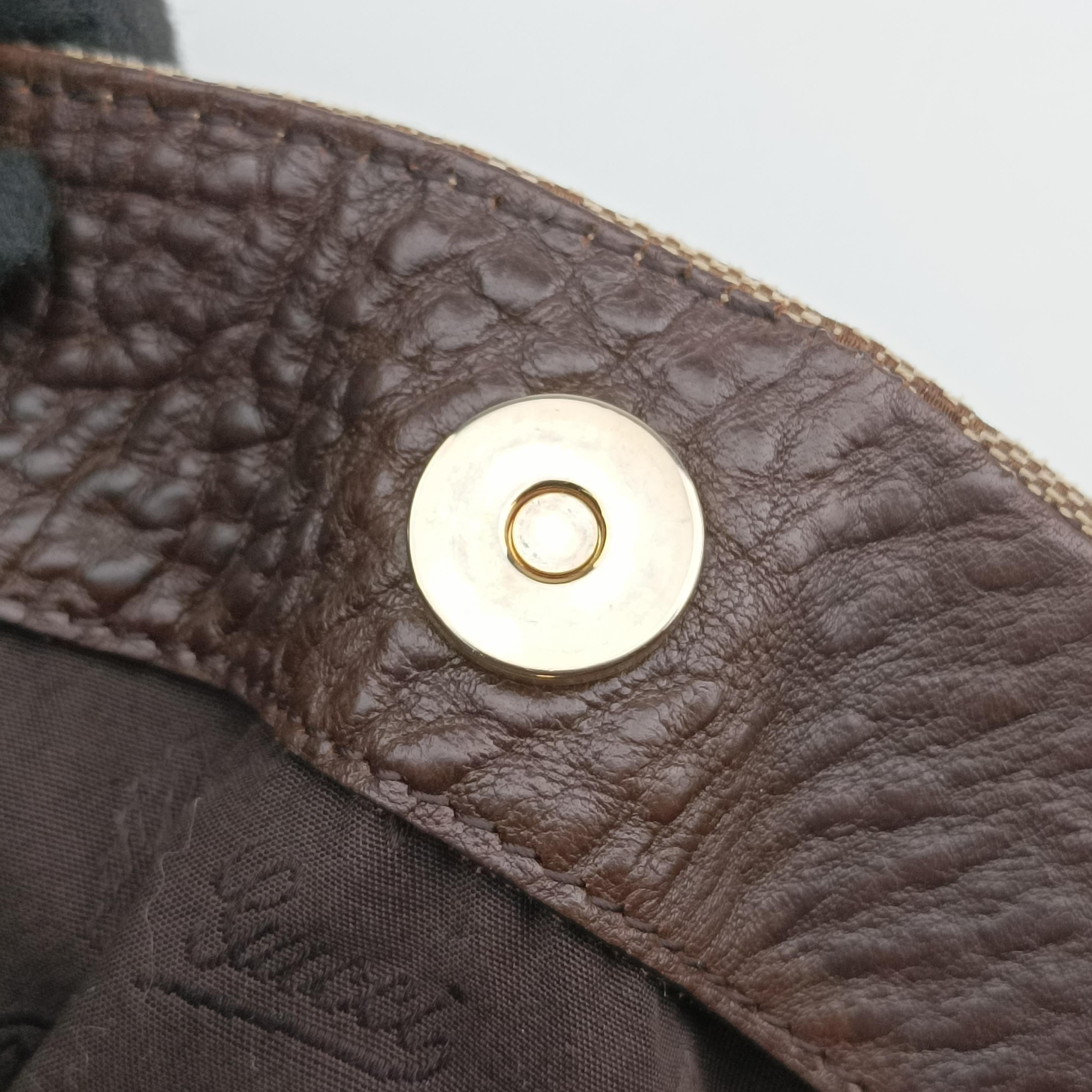 Pre-owned Gucci GG Supreme Brown canvas×leather 247236 shoulderbag | stylenewstar