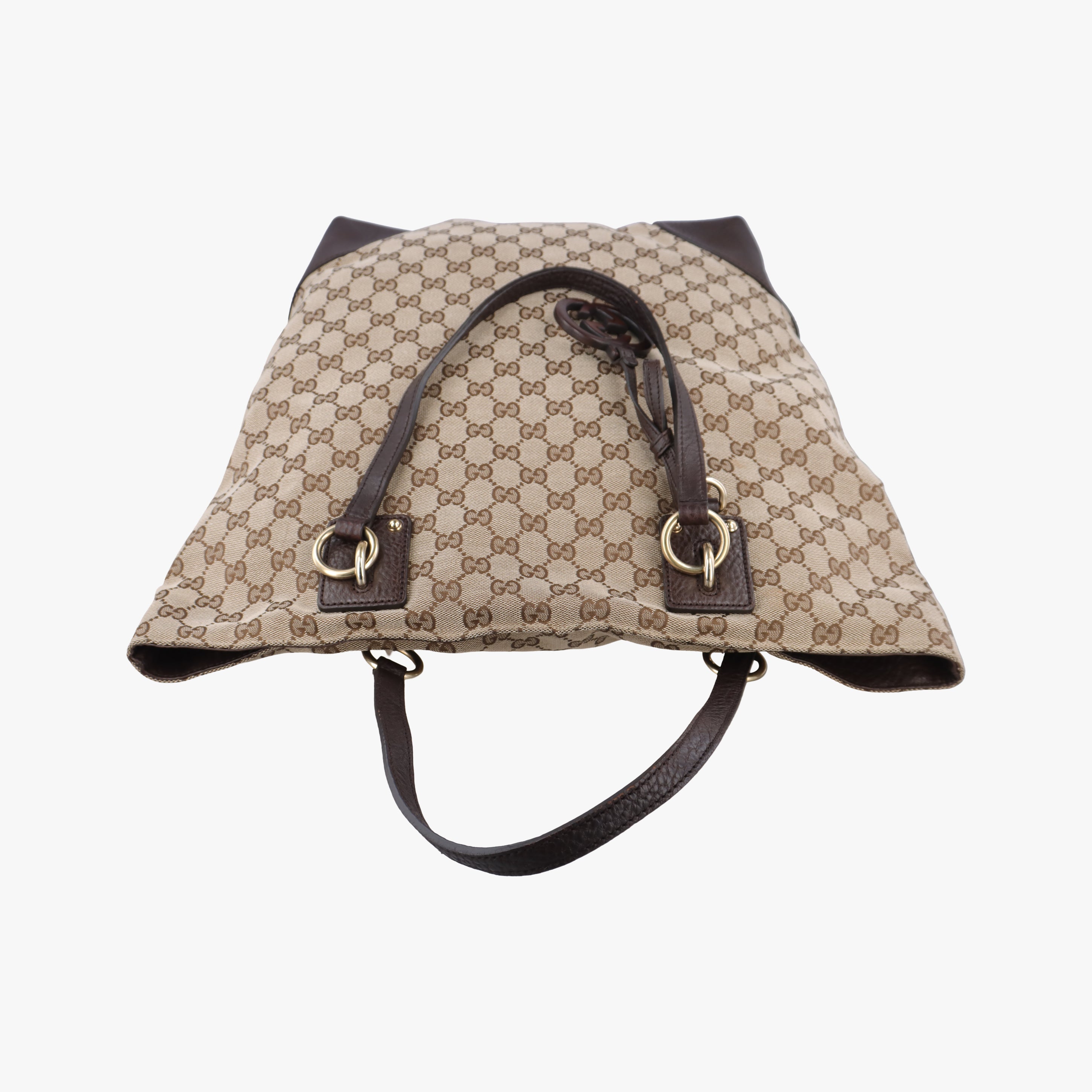 Pre-owned Gucci GG Supreme Brown canvas×leather 247236 shoulderbag | stylenewstar