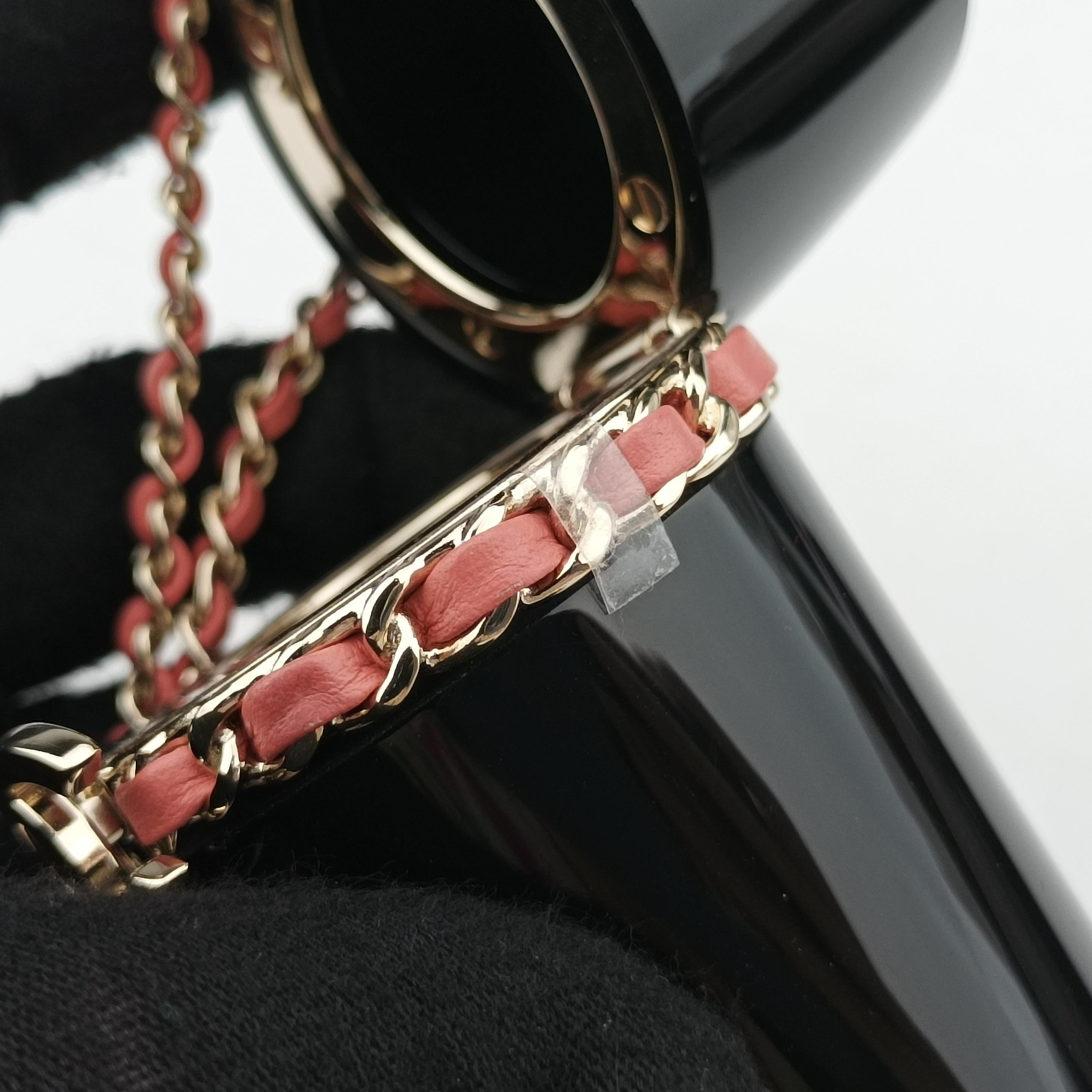 Pre-owned Chanel Coco Mark Lucite Lipstick Case On Chain Black plastic  shoulderbag | stylenewstar