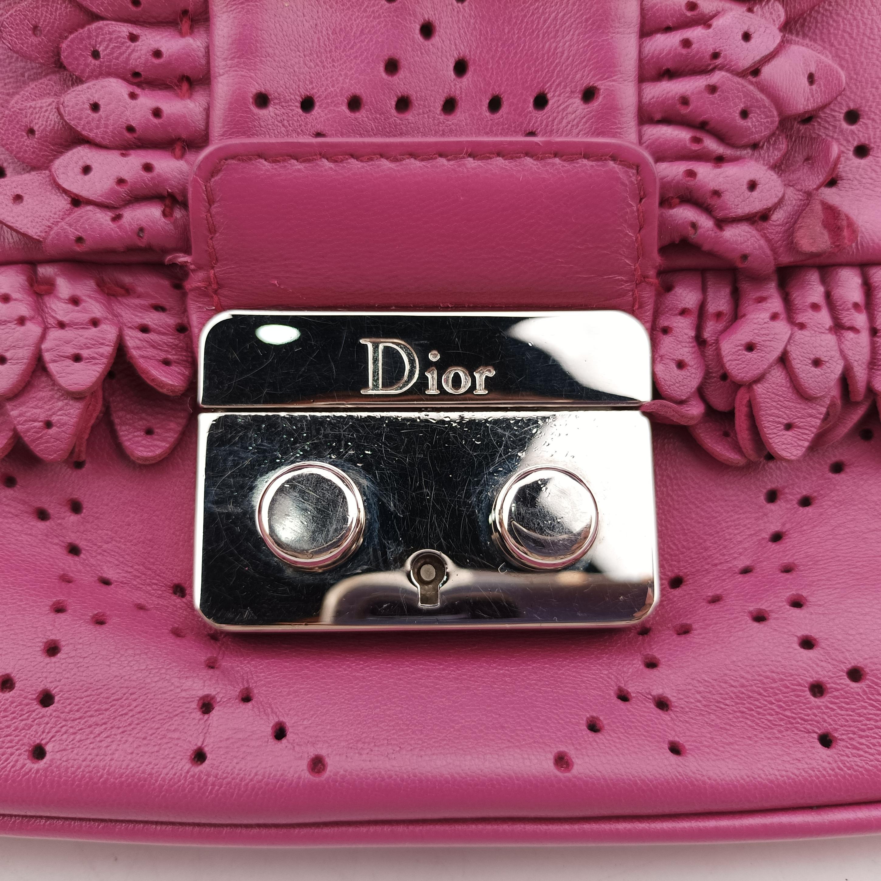 Pre-owned Christian Dior New Rock Purple Leather  shoulderbag | stylenewstar