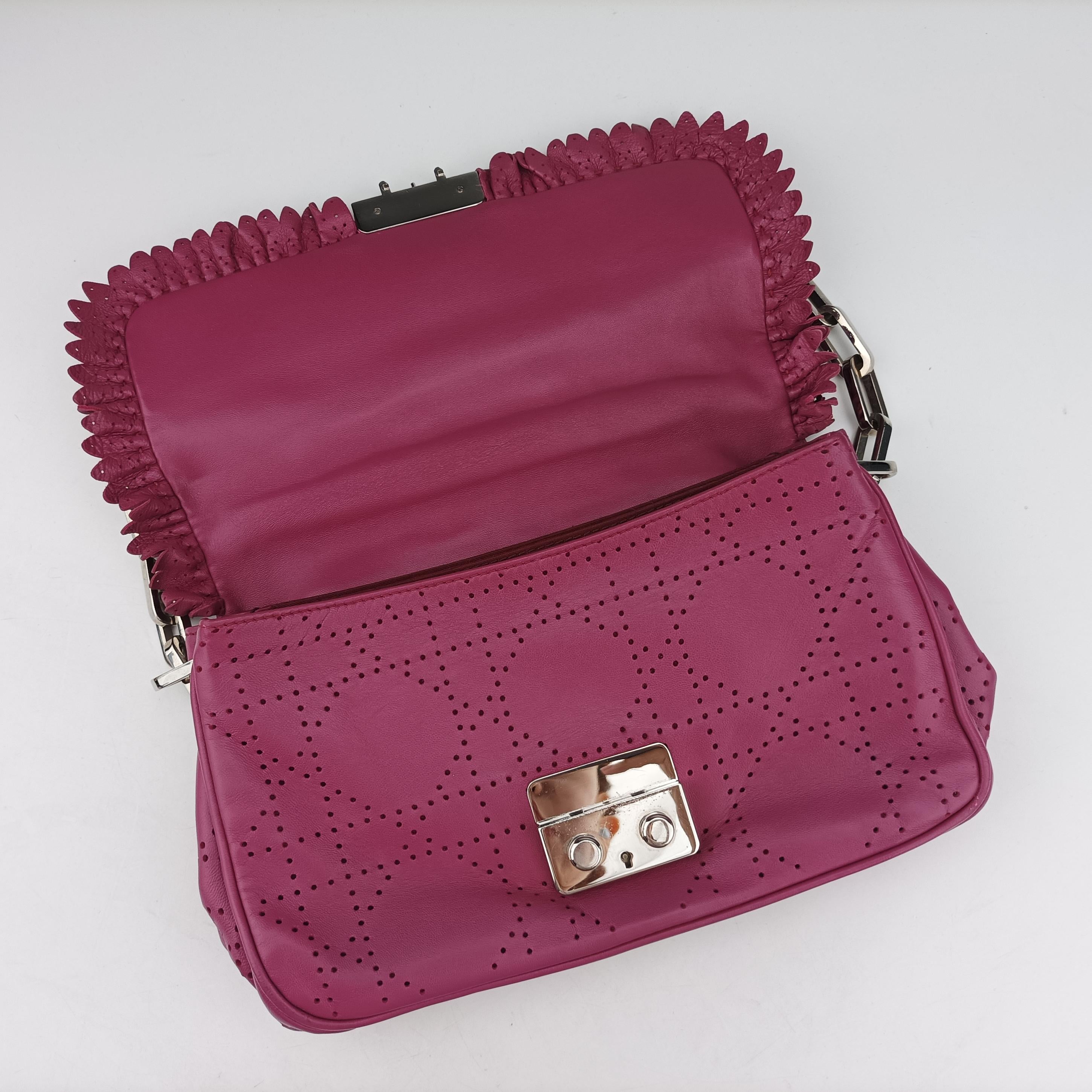Pre-owned Christian Dior New Rock Purple Leather  shoulderbag | stylenewstar