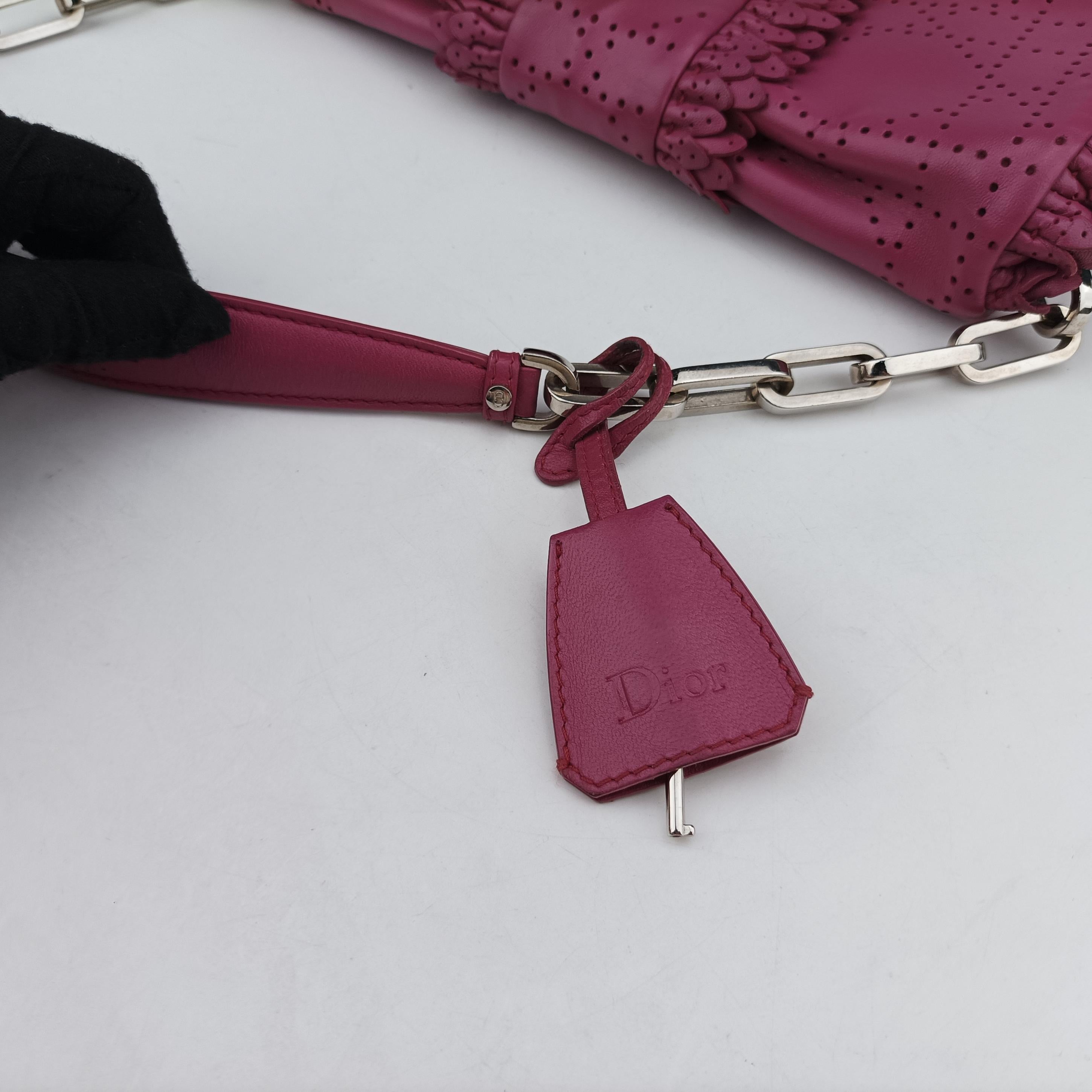 Pre-owned Christian Dior New Rock Purple Leather  shoulderbag | stylenewstar