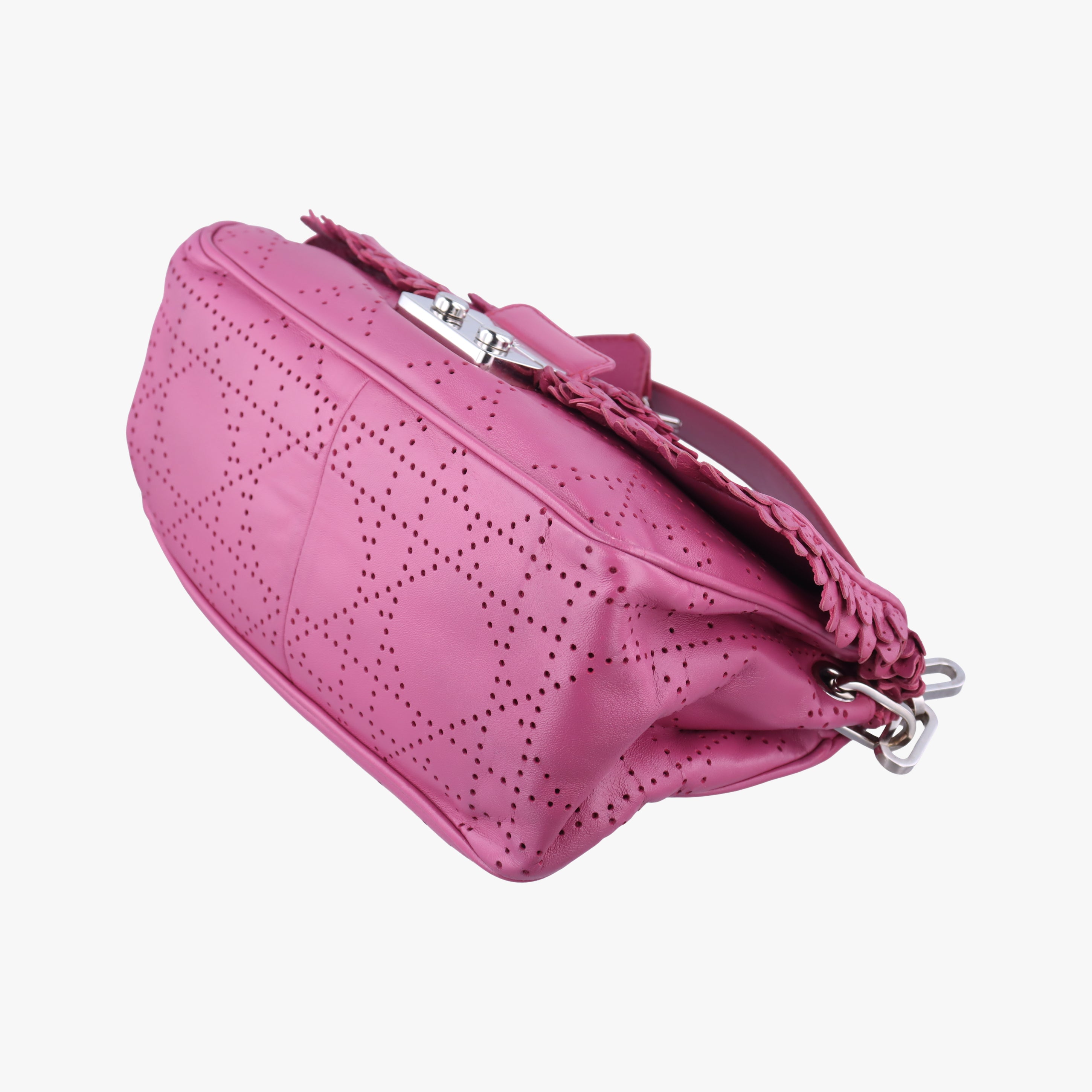 Pre-owned Christian Dior New Rock Purple Leather  shoulderbag | stylenewstar